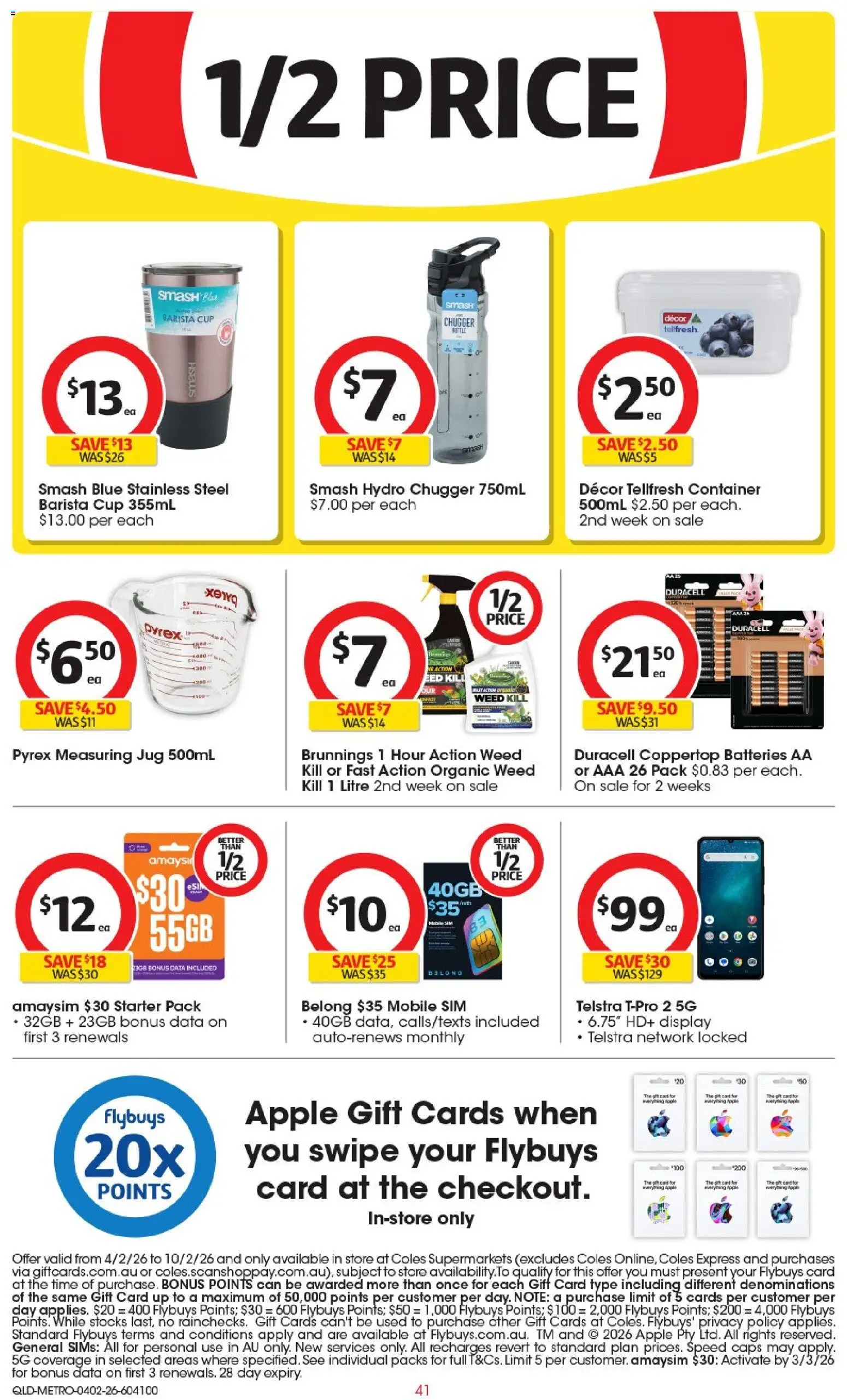 Coles catalogue - valid from 04.02.2026 | Page: 42 | Products: Decor, Weed, Batteries, Mobile