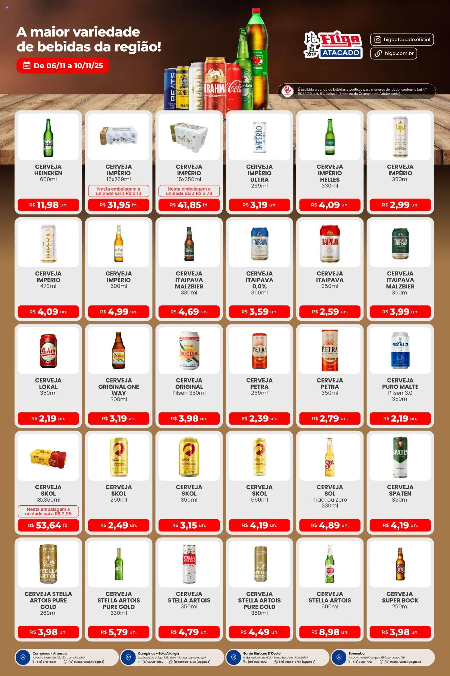 Higa Atacado Folheto - válido de 06.11.2025 | Página: 2 | Produtos: Aliança, Cerveja, Cerveja Heineken, Heineken