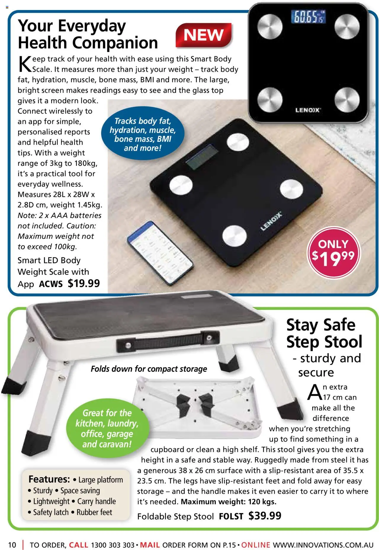 Innovations catalogue - valid from 24.09.2025 | Page: 10 | Products: Cupboard, Stool, Scale, Weight