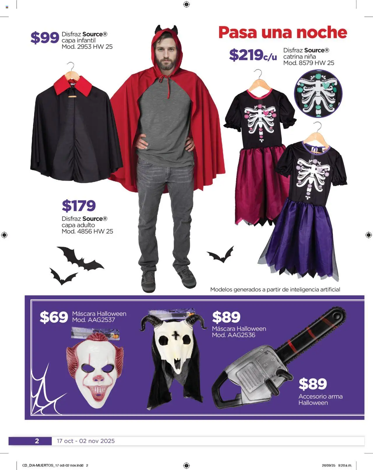 Nuevas ofertas de Chedraui válidas en toda la República Mexicana desde el 17.10.2025. ¡Encuentra las mejores ofertas en Chedraui folleto Este Halloween hazlo divertido! | Página: 2 | Productos: Máscara
