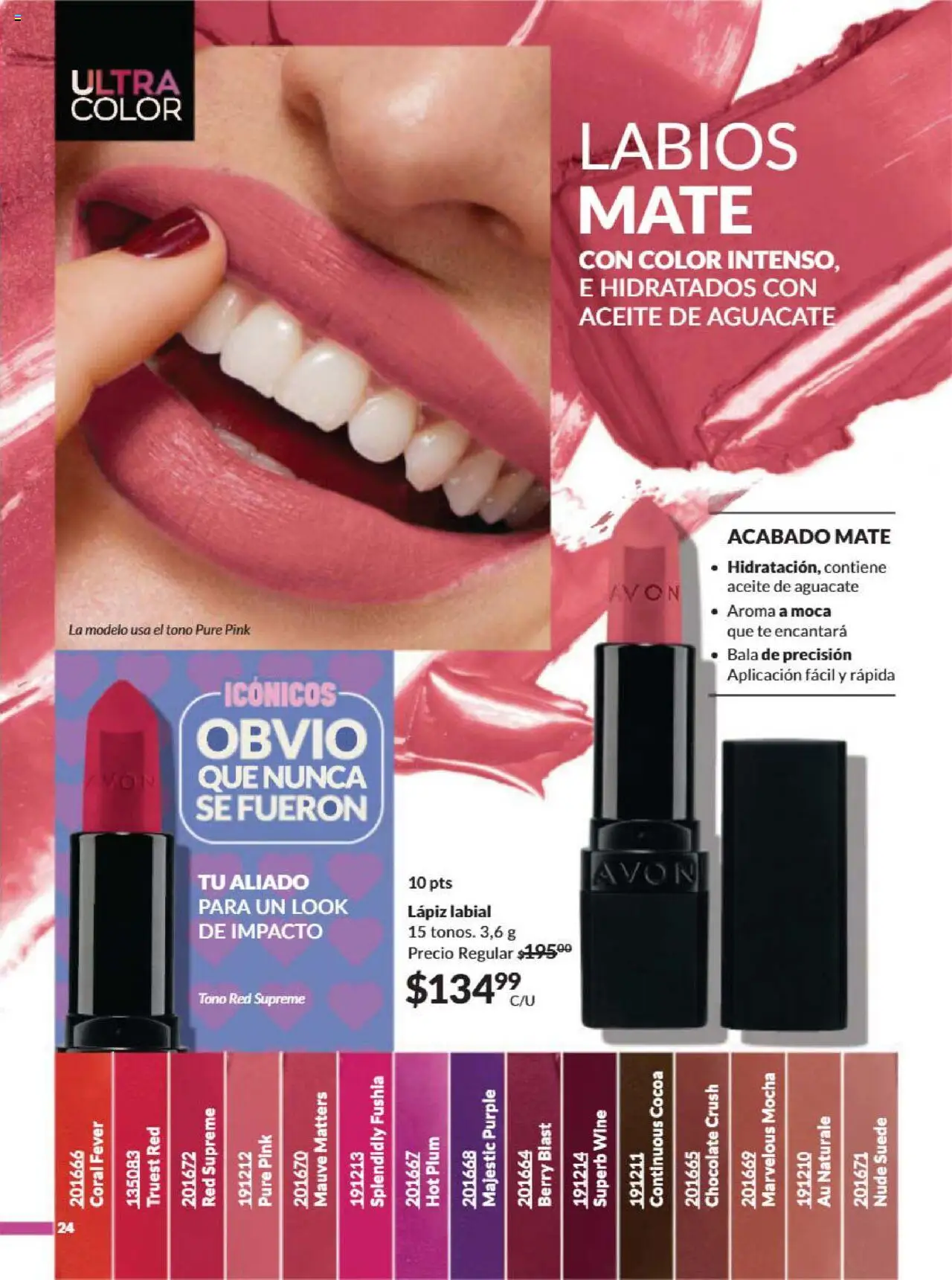 Nuevas ofertas de AVON válidas en toda la República Mexicana desde el 13.09.2025. ¡Encuentra las mejores ofertas en AVON - Campaña 14 2025! | Página: 29 | Productos: Aguacate, Chocolate, Mate, Lápiz labial