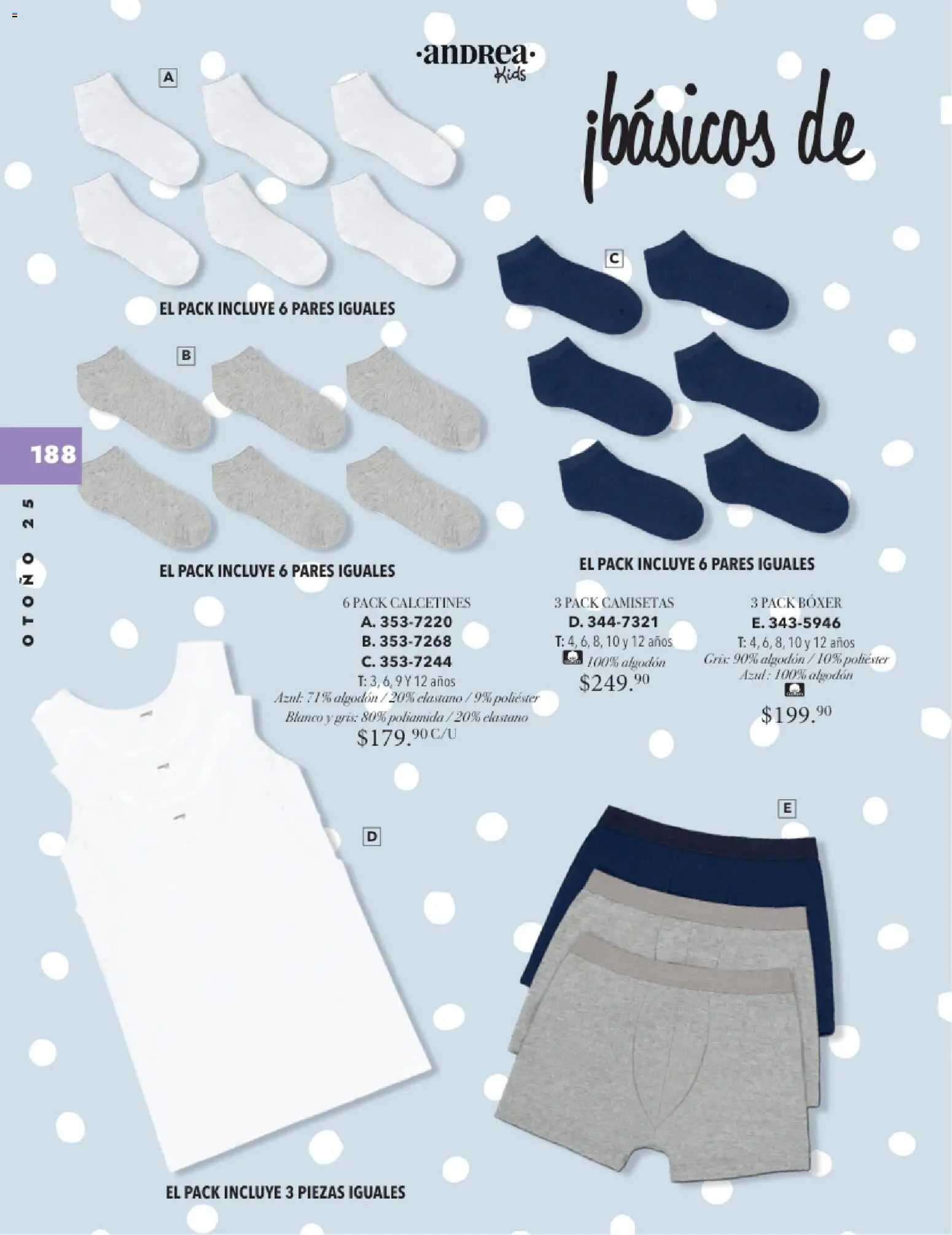 Nuevas ofertas de Andrea válidas en toda la República Mexicana desde el 26.11.2025. ¡Encuentra las mejores ofertas en Andrea catálogo Infantil Kids! | Página: 131 | Productos: Algodón