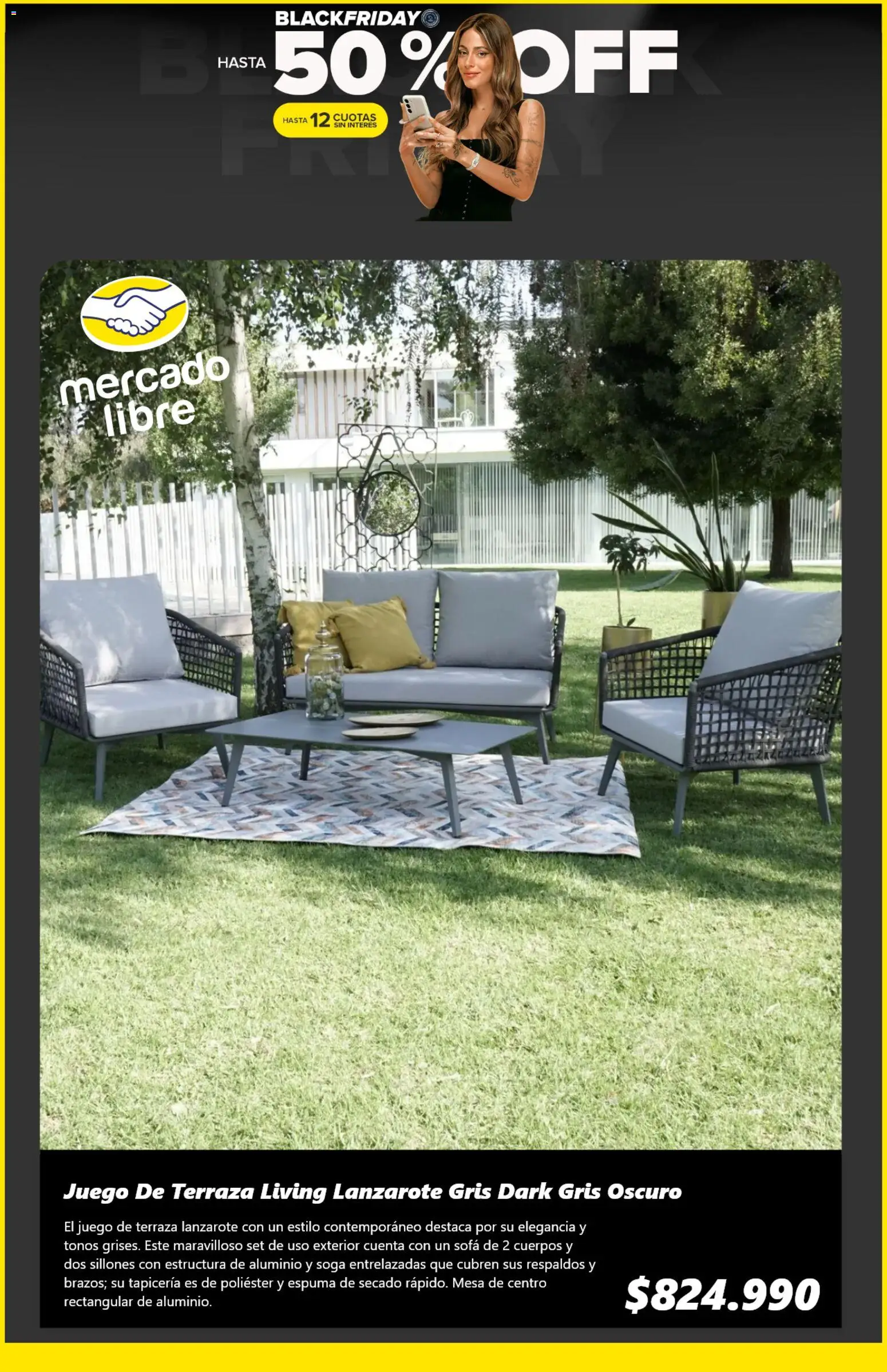 Black Friday Mercado Libre │ válido desde el 28.11.2025 | Página: 3 | Productos: Espuma, Sofá, Mesa de centro, Mesa