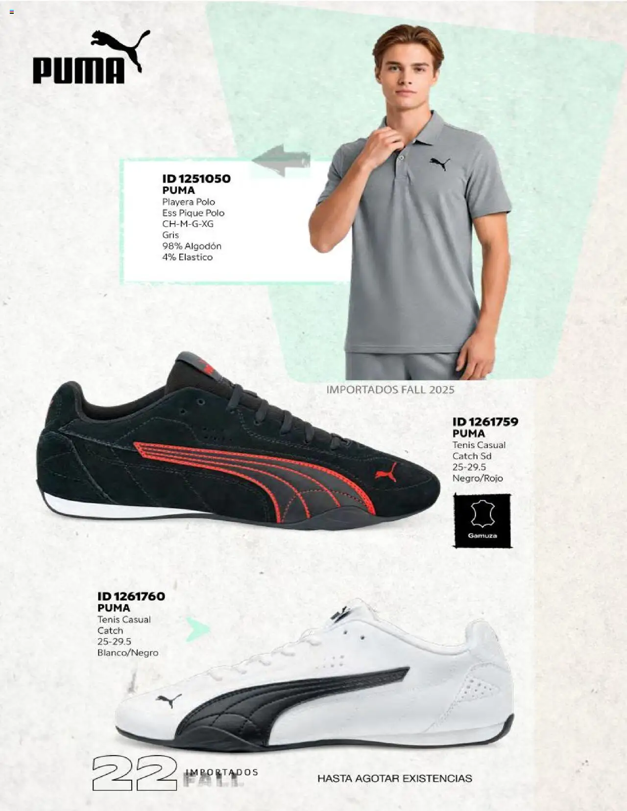 Nuevas ofertas de Price Shoes válidas en toda la República Mexicana desde el 18.10.2025. ¡Encuentra las mejores ofertas en Price Shoes catálogo Fall Importados segunda! | Página: 22 | Productos: Tenis, Gamuza, Algodón, Playera