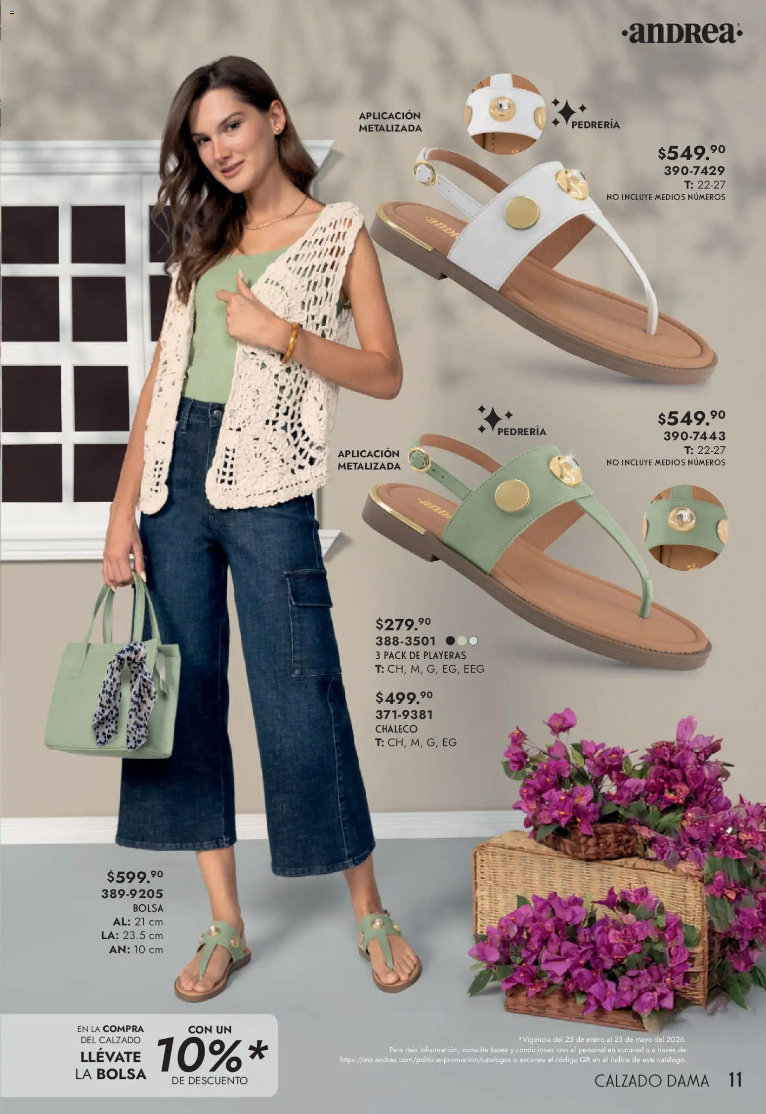 Nuevas ofertas de Andrea válidas en toda la República Mexicana desde el 22.03.2026. ¡Encuentra las mejores ofertas en Andrea catálogo Lo más top! | Página: 11 | Productos: Chaleco, Bolsa