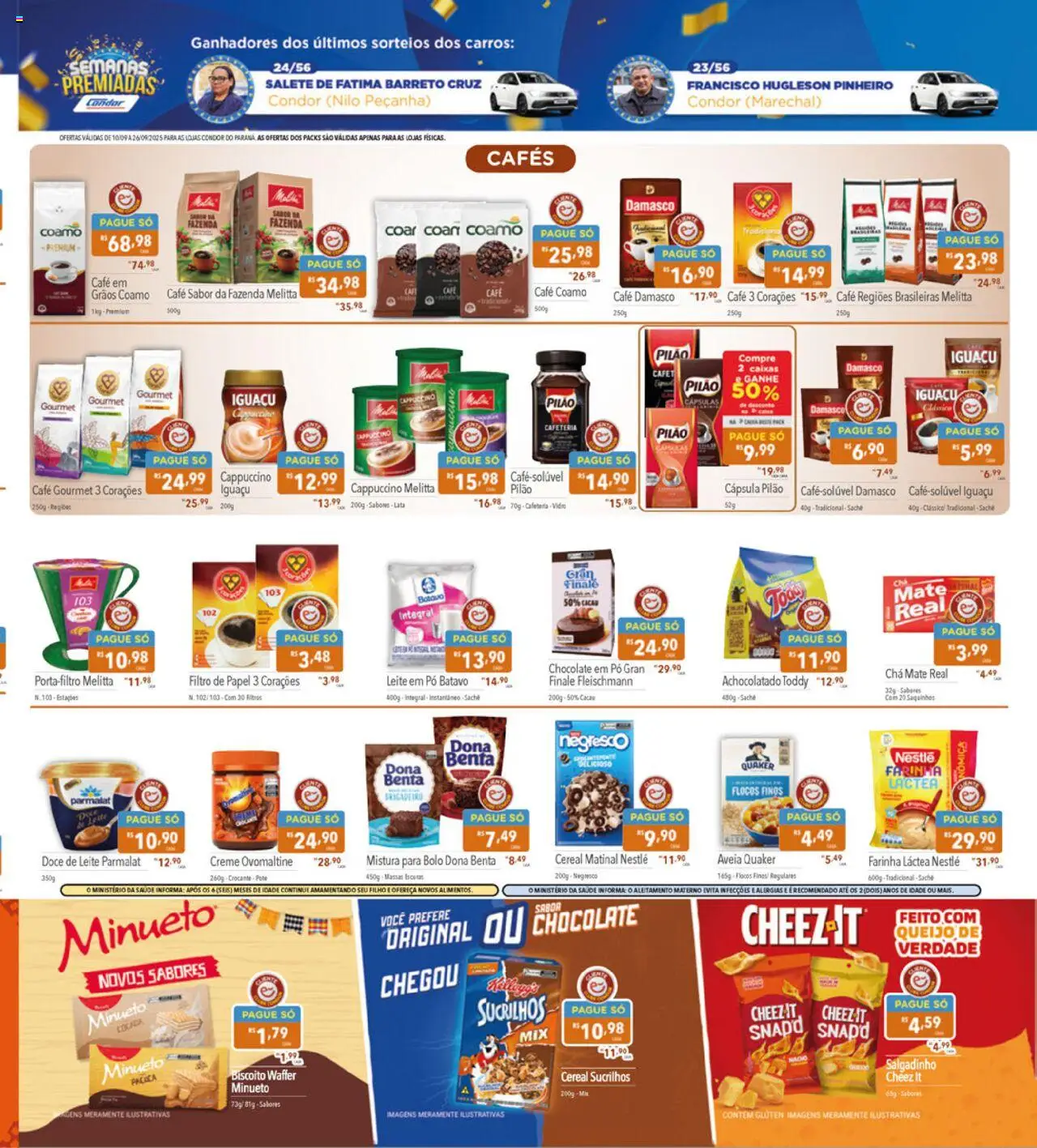 Supermercados Condor Folheto - válido de 10.09.2025 | Página: 5 | Produtos: Café, Sucrilhos, Flocos, Aveia