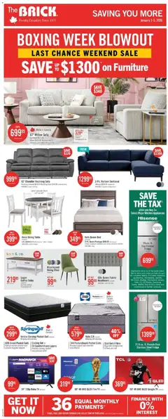 Preview of The Brick weekly flyer / circulaire from shop The Brick valid from 30.12.2025
