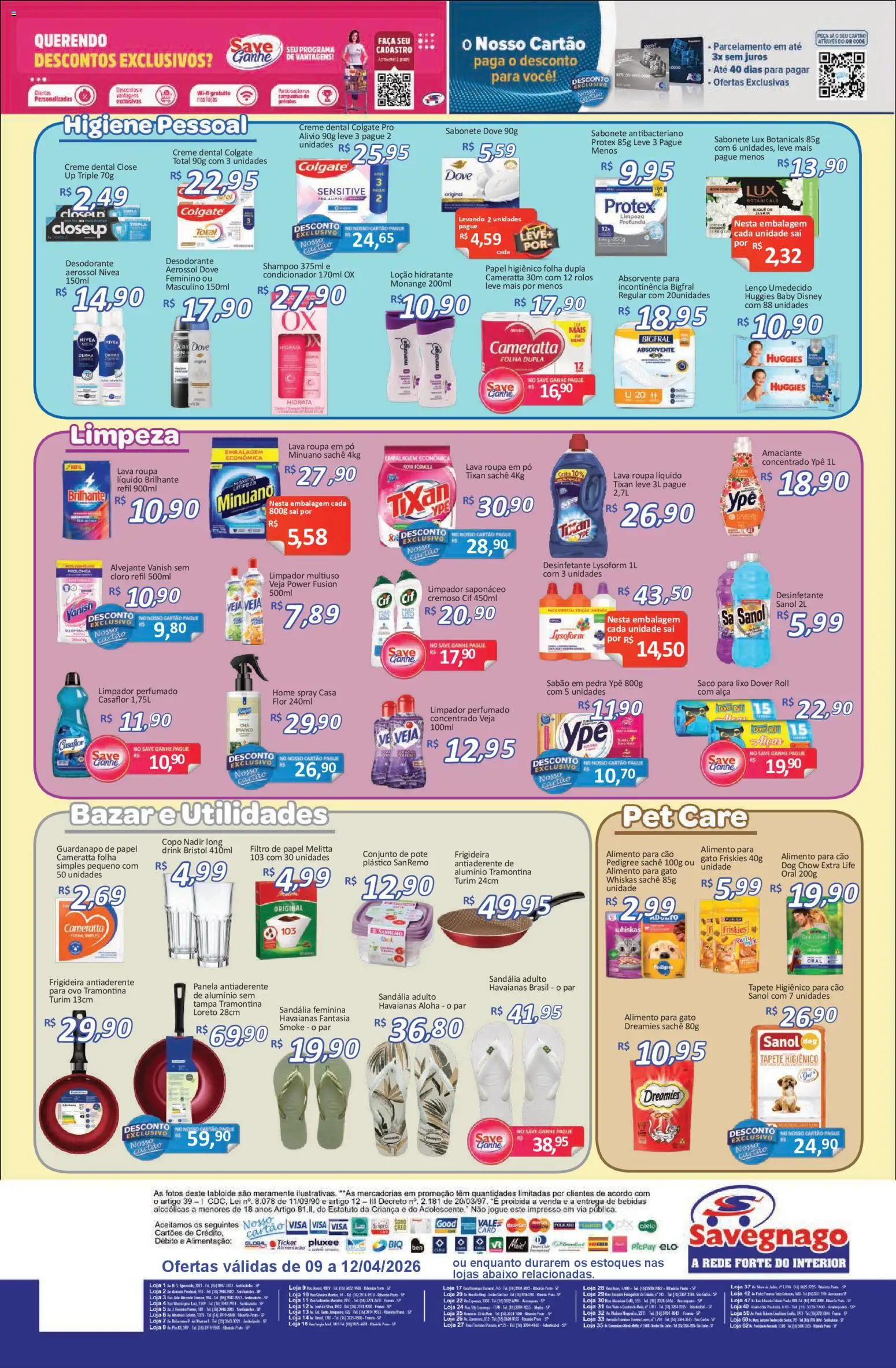 Savegnago Folheto - válido de 09.04.2026 | Página: 4 | Produtos: Pó, Condicionador, Alvejante, Papel higiênico