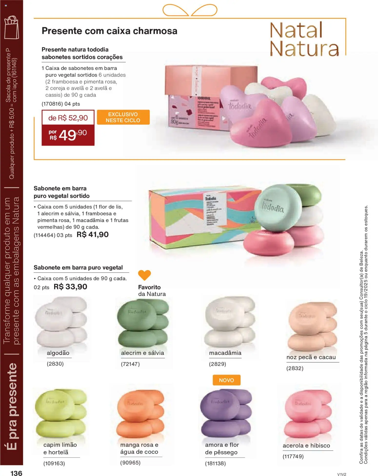 Natura Folheto - válido de 26.11.2025 | Página: 136 | Produtos: Macadâmia, Hortelã, Pimenta, Caixa