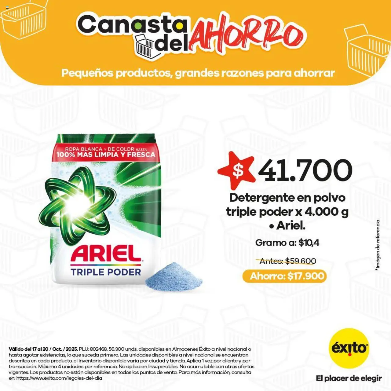 Éxito revista - valida desde el 17.10.2025 | Página: 7 | Productos: Polvo, Detergente, Ropa