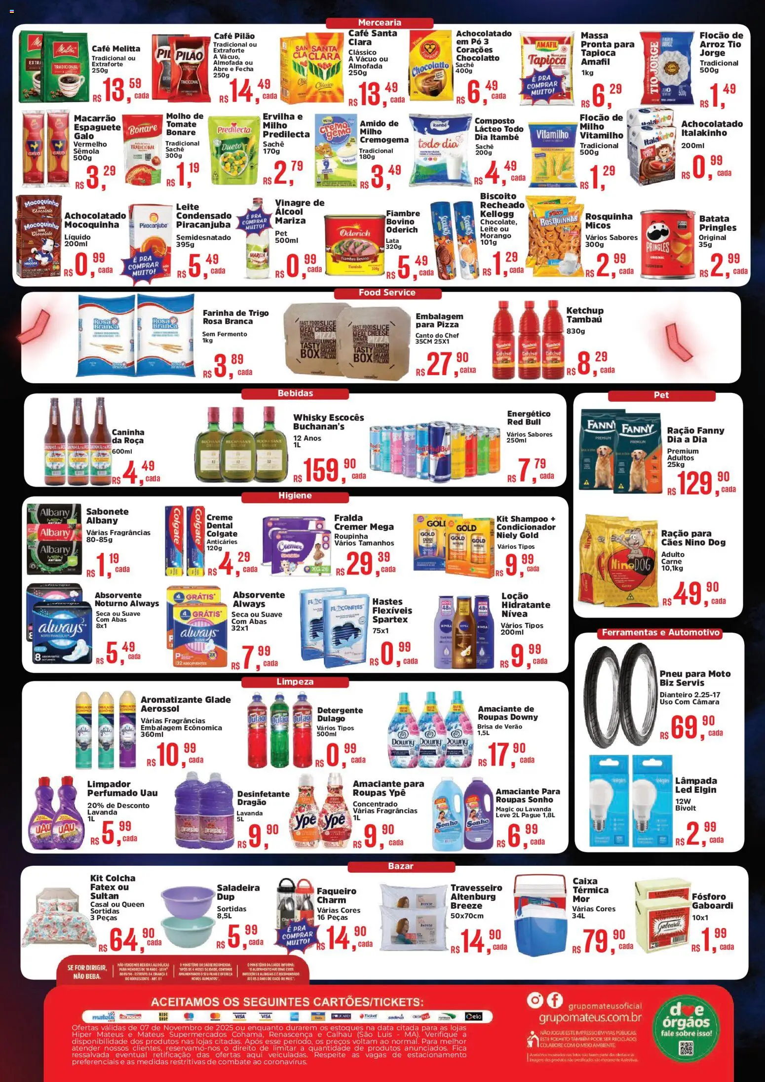Mateus Folheto - válido de 07.11.2025 | Página: 2 | Produtos: Lâmpada, Colcha, Ketchup, Creme