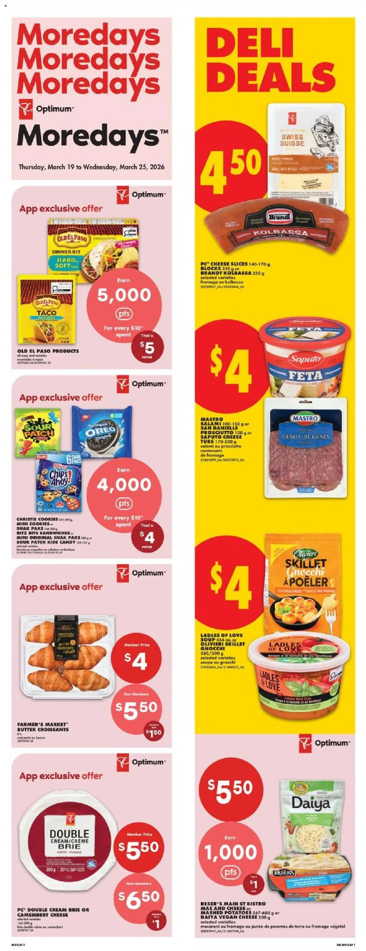 No Frills flyer valid from 19.03.2026 | Page: 2 | Products: Chips, Cream, Butter, Salami