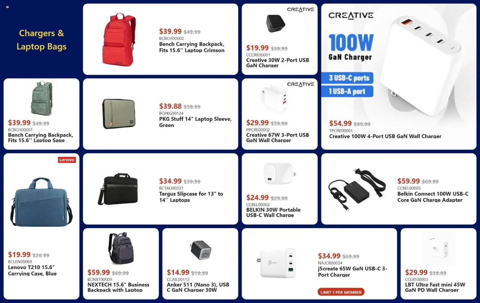 Canada Computers flyer valid from 09.01.2026 | Page: 8 | Products: Backpack, Adapter