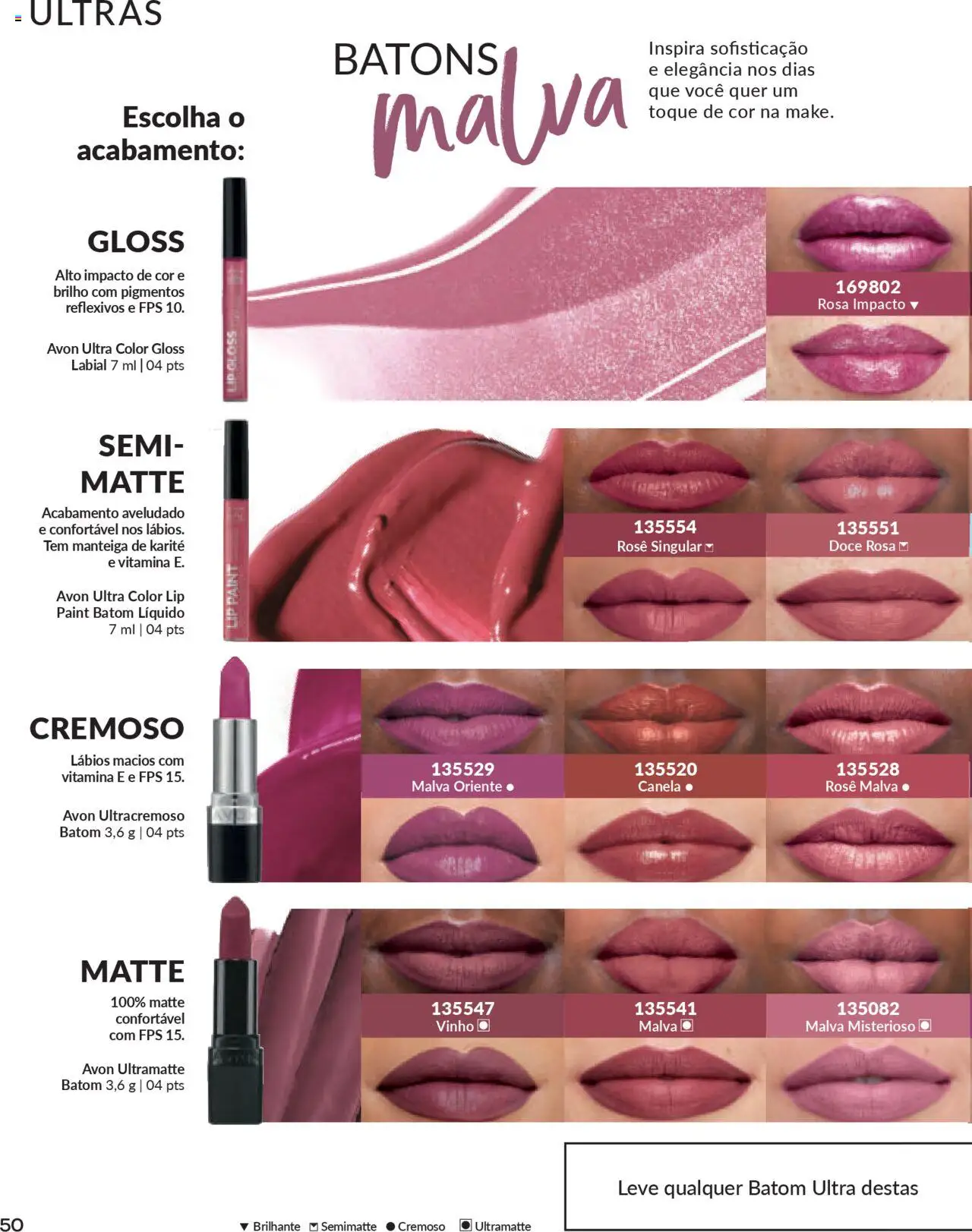 Avon Folheto - válido de 16.06.2025 | Página: 50 | Produtos: Gloss labial, Manteiga, Vinho, Canela