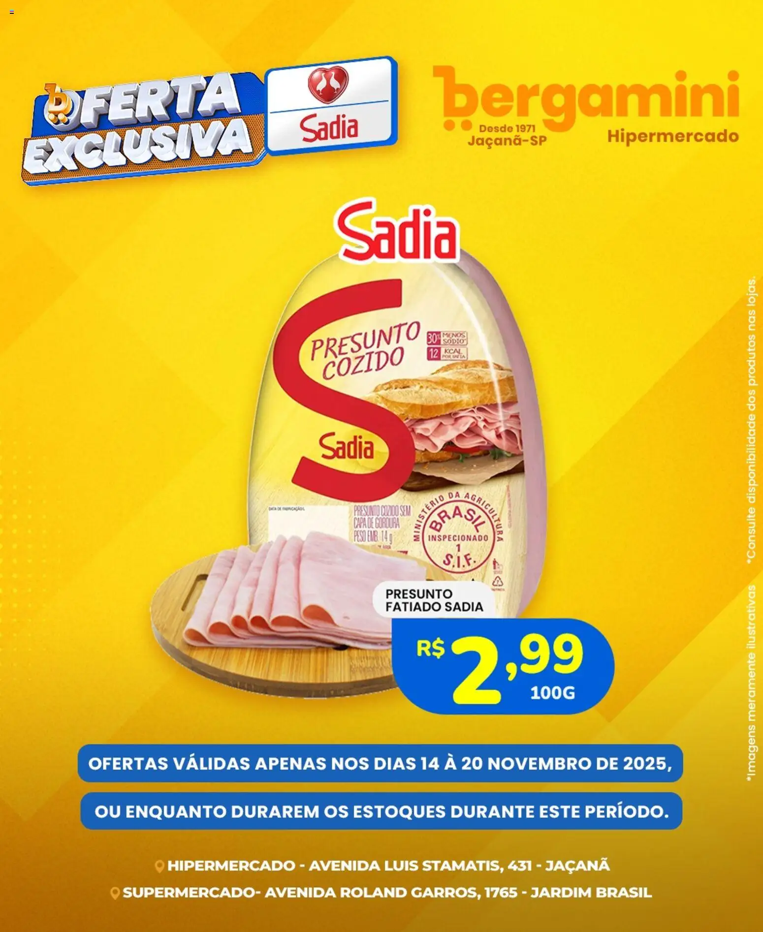 Supermercado Bergamini Folheto - válido de 14.11.2025 | Página: 5 | Produtos: Presunto