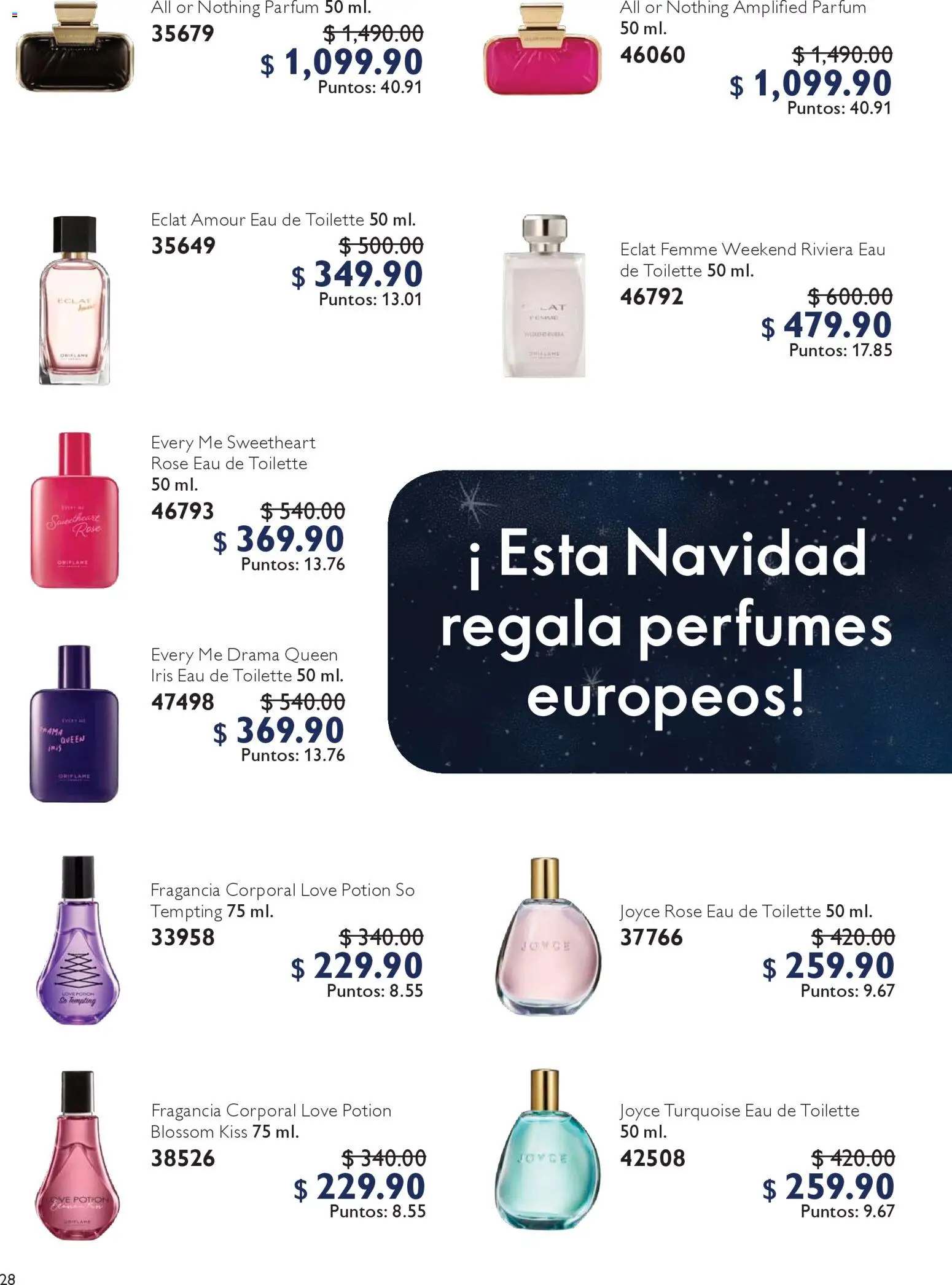 Nuevas ofertas de Oriflame válidas en toda la República Mexicana desde el 06.12.2025. ¡Encuentra las mejores ofertas en Oriflame campaña 12 2025! | Página: 28 | Productos: Fragancia, Eau de toilette