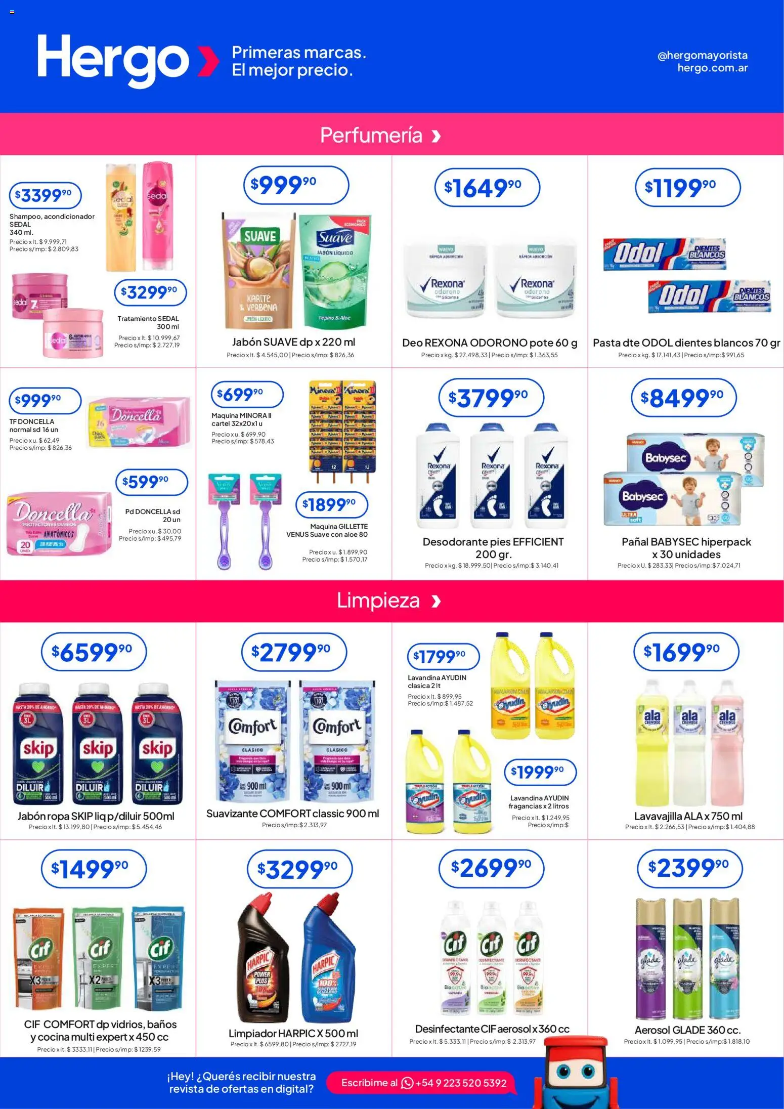 Hergo catálogo │ válido desde el 25.02.2026 | Página: 4 | Productos: Lavandina, Acondicionador, Pasta, Limpiador