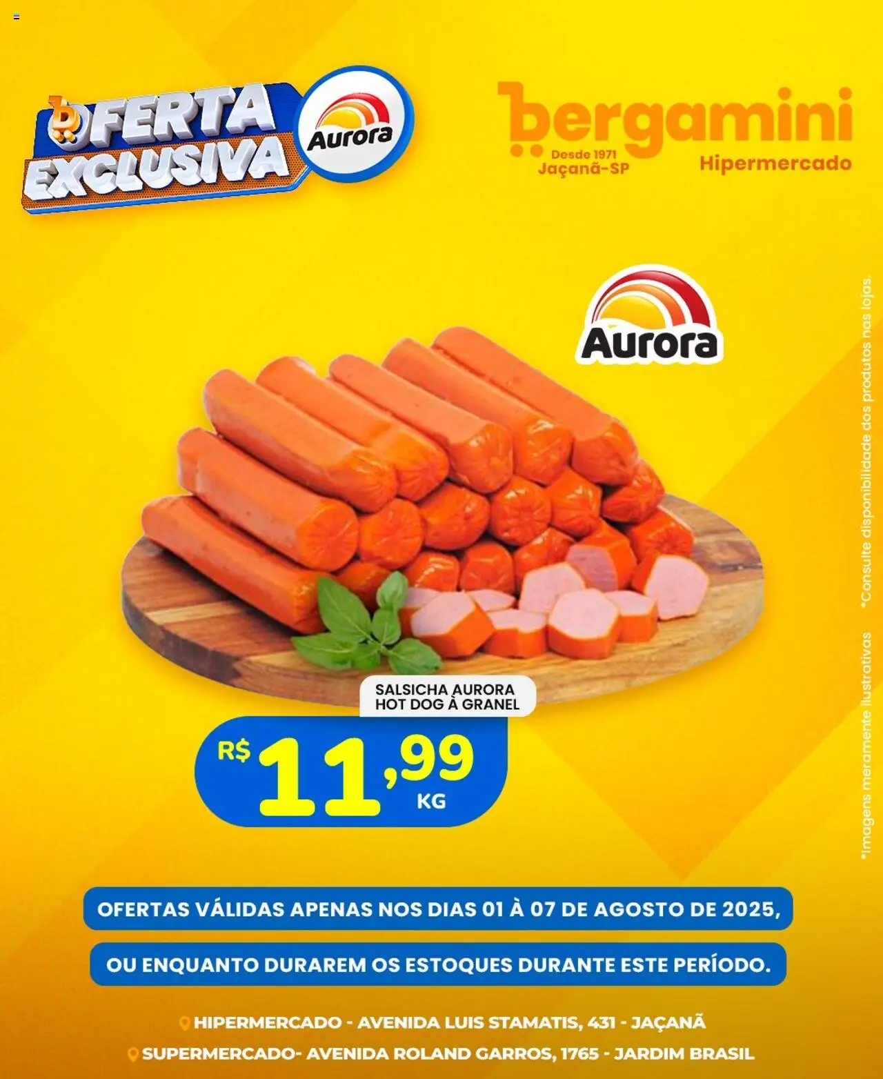 Supermercado Bergamini Folheto - válido de 01.08.2025 | Página: 3 | Produtos: Salsicha