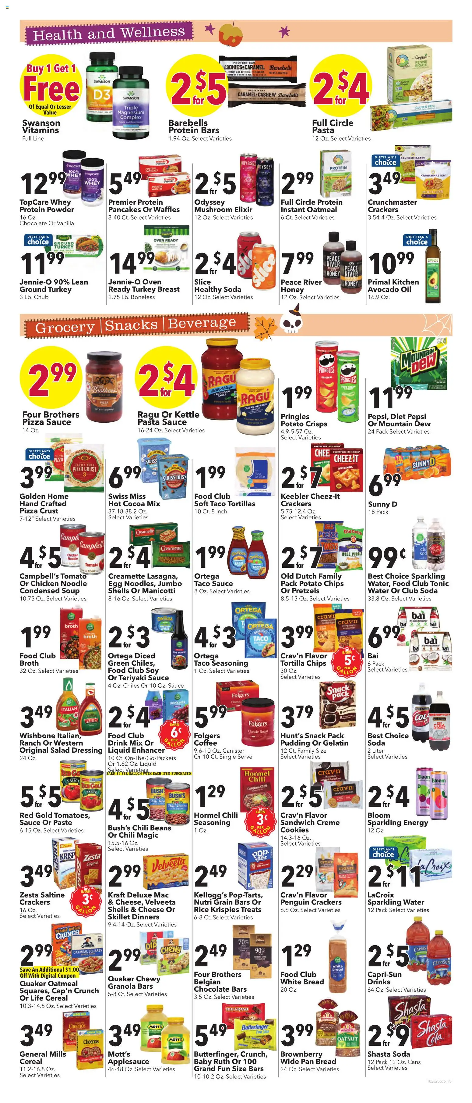 Coborn's Weekly Ad - valid from 29.10.2025 | Page: 5 | Products: Rice, Pasta, Cookies, Water