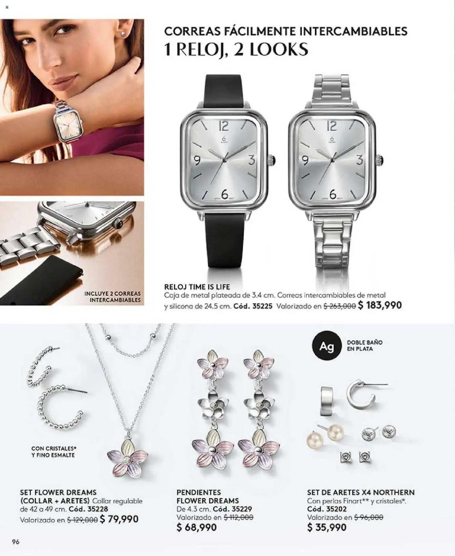 Ésika revista - valida desde el 01.01.2026 | Página: 96 | Productos: Reloj, Caja, Baño, Collar