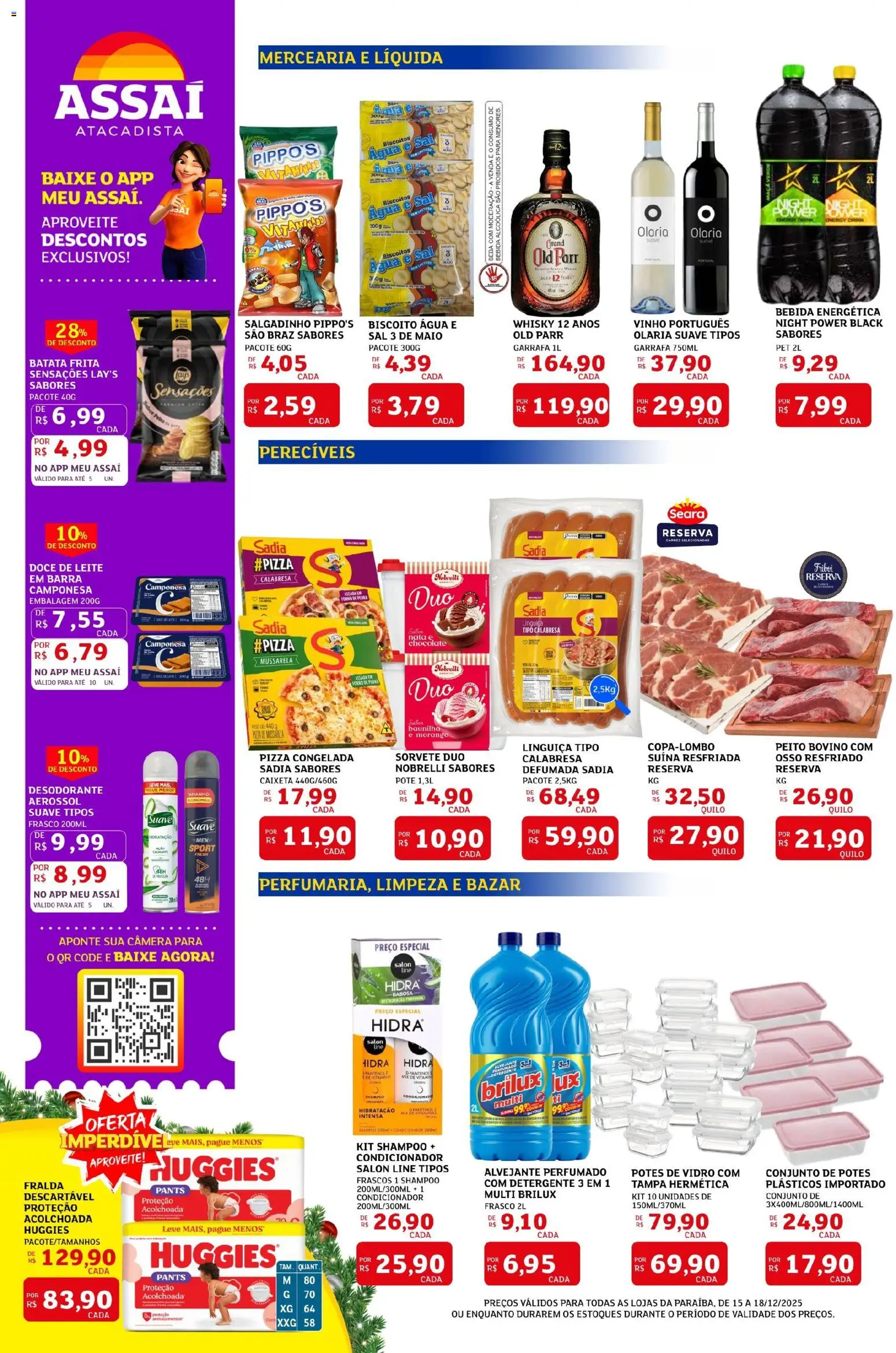 Assaí Atacadista Folheto - válido de 15.12.2025 | Página: 2 | Produtos: Forno, Detergente, Mussarela, Câmera