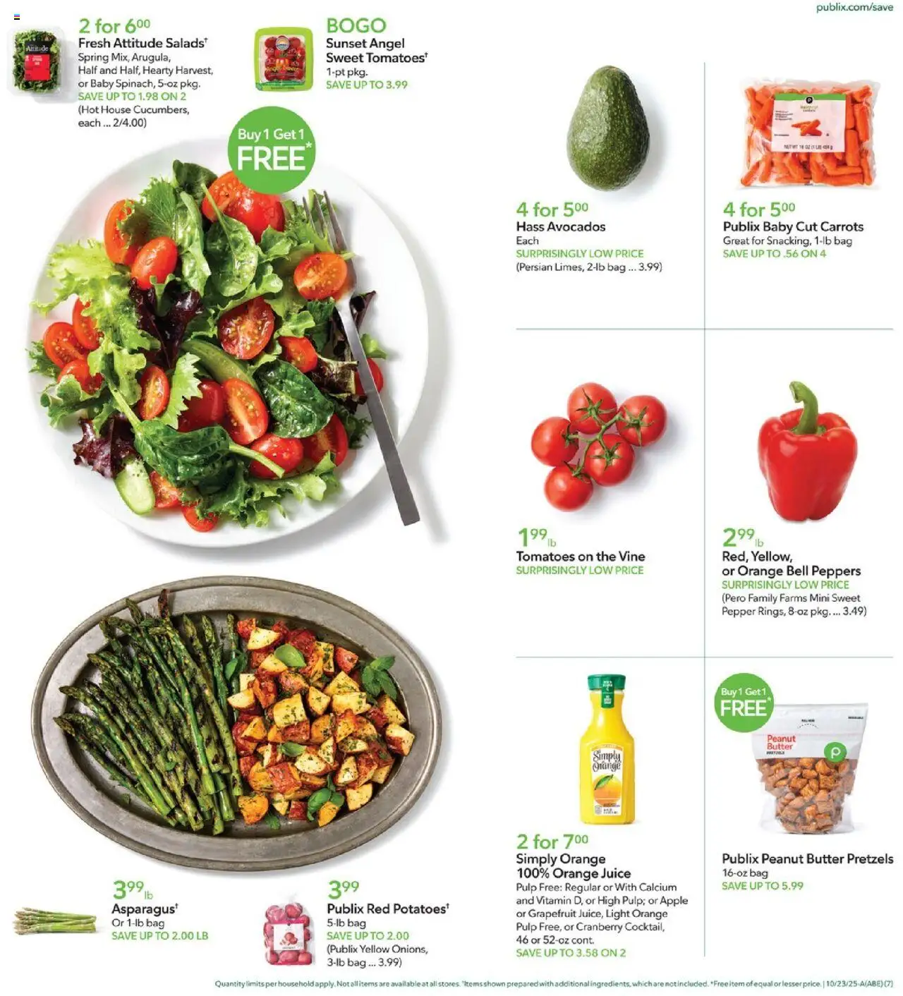 Publix Weekly Ad - valid from 22.10.2025 | Page: 7 | Products: Vitamin, Juice, Grapefruit, Bag