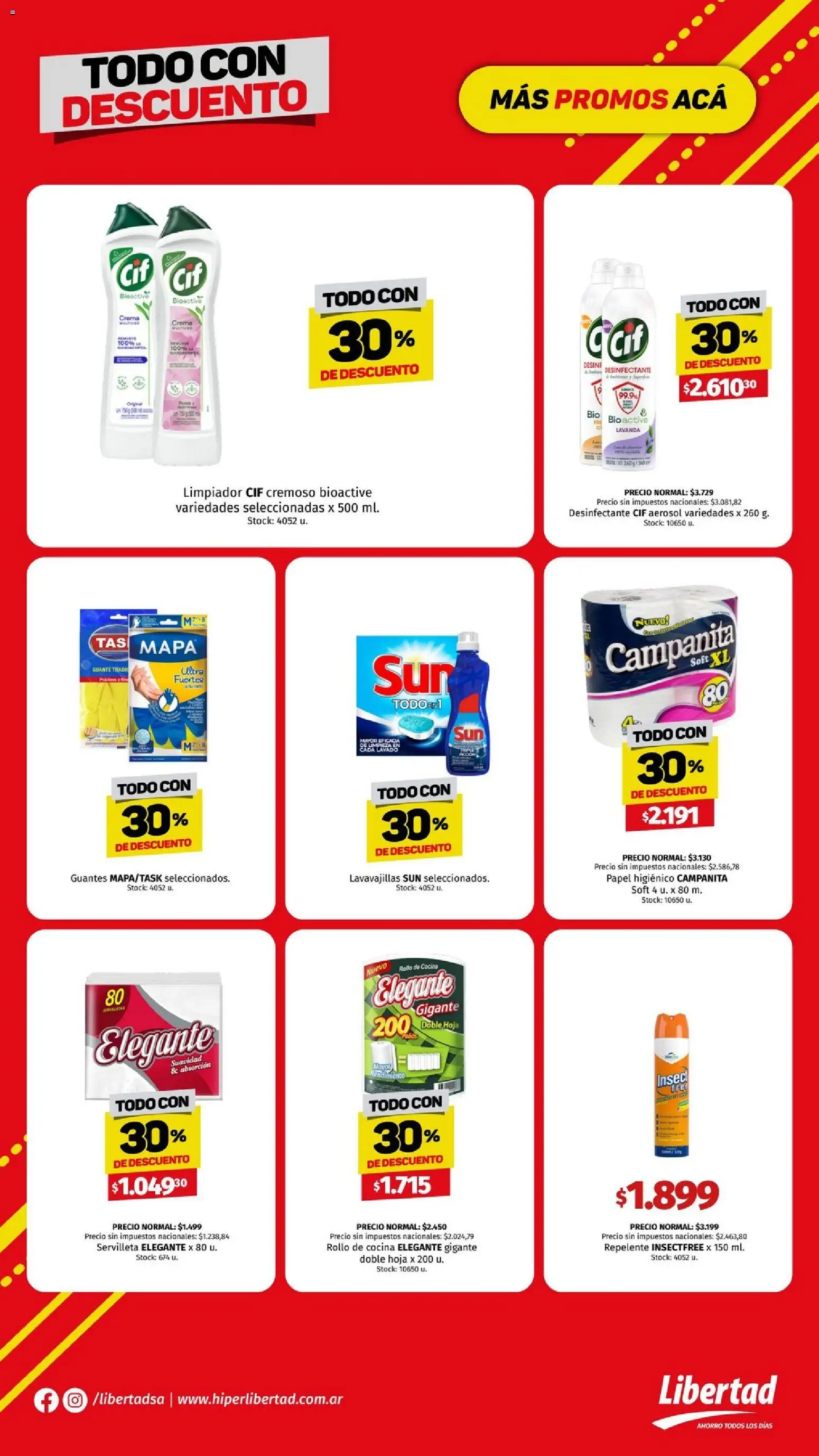 Hipermercado Libertad catálogo │ válido desde el 18.12.2025 | Página: 13 | Productos: Repelente, Desinfectante, Papel higiénico, Cocina