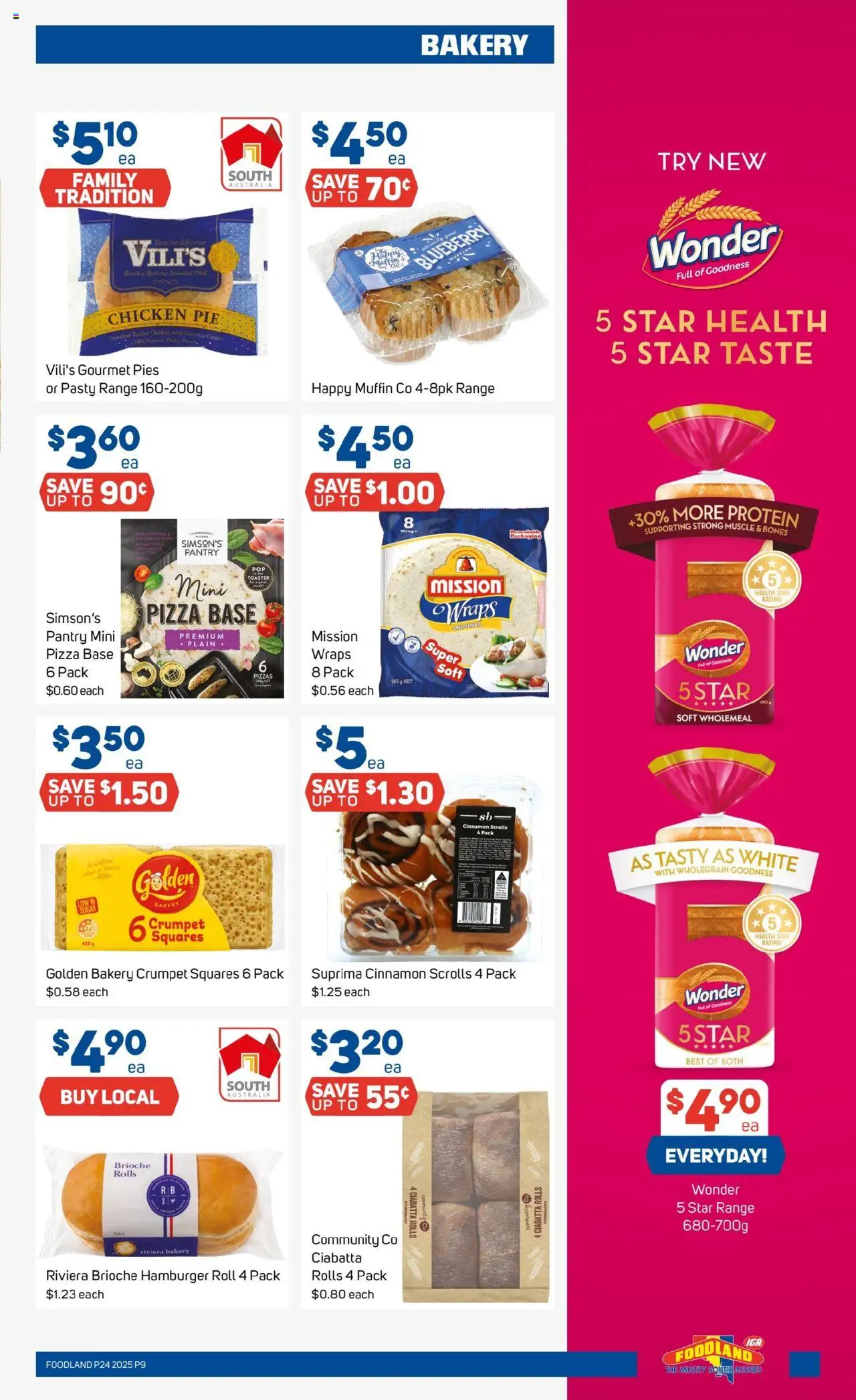 Foodland catalogue - valid from 11.06.2025 | Page: 9 | Products: Pizza, Chicken, Bakery, Toaster