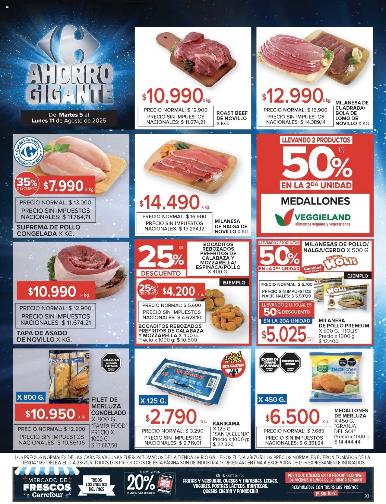 Carrefour Market catálogo - Chubut │ válido desde el 05.08.2025 | Página: 14 | Productos: Panadería, Milanesa, Té, Crema
