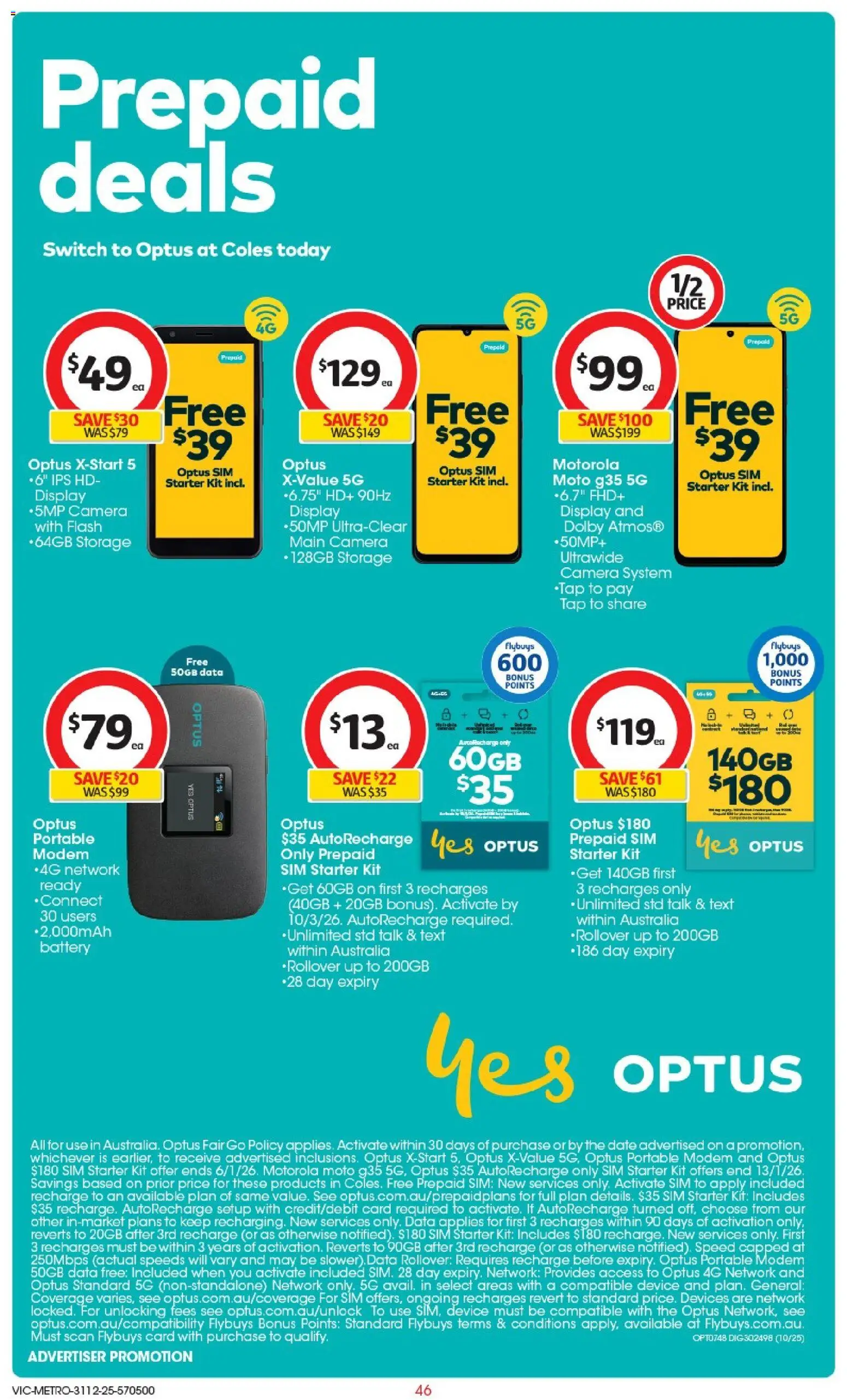 Coles catalogue - valid from 31.12.2025 | Page: 47 | Products: Battery, Date, Device, Modem
