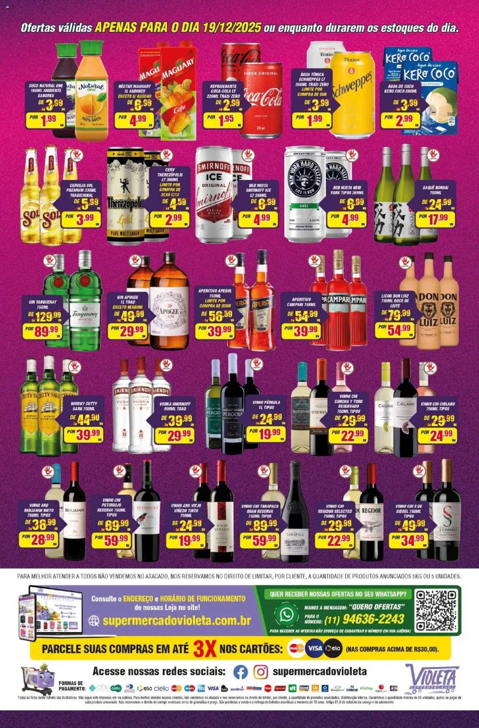 Violeta Supermercados Folheto - válido de 19.12.2025 | Página: 4 | Produtos: Caju, Coco, Açúcar, Campari