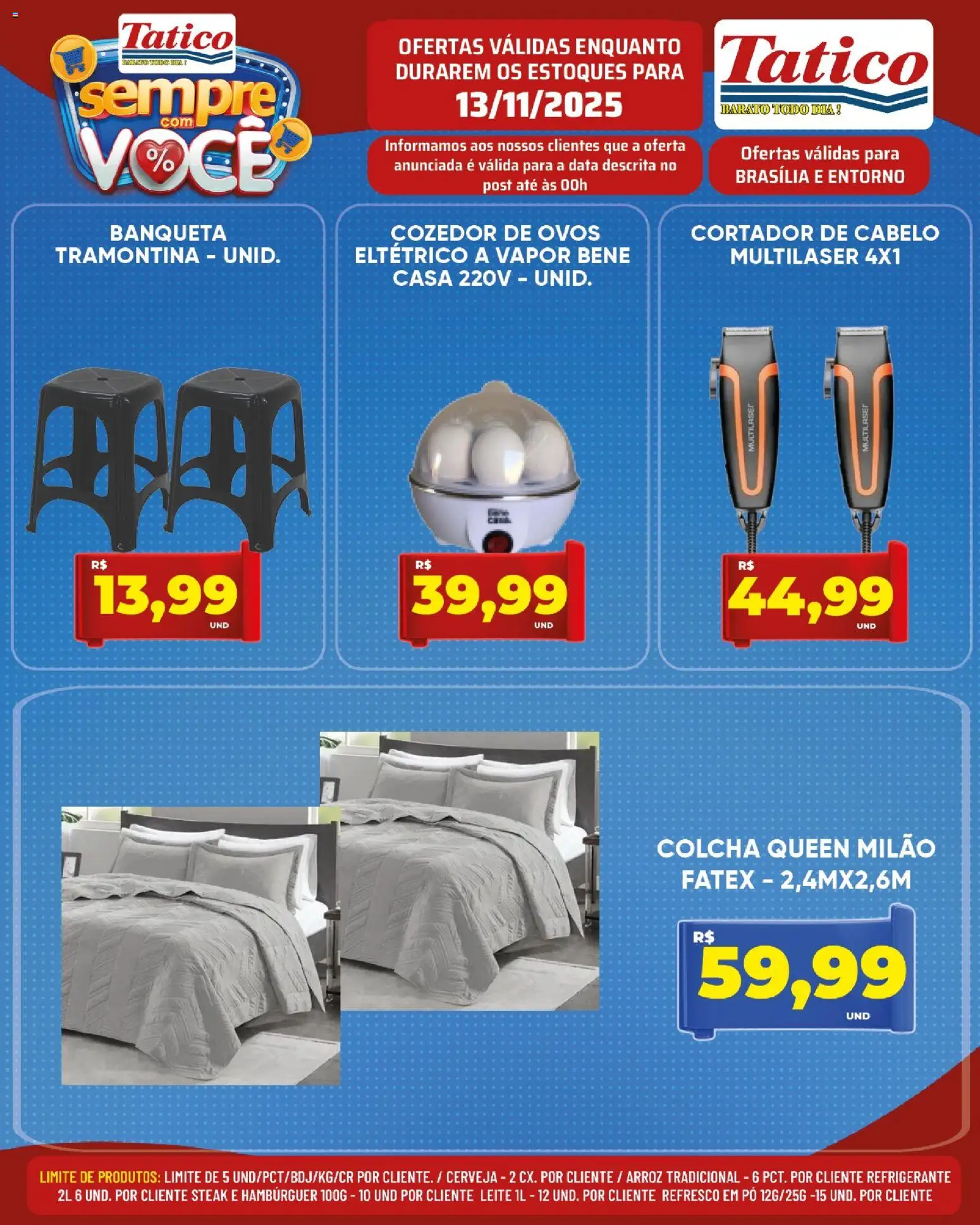 Tatico Folheto - válido de 13.11.2025 | Página: 22 | Produtos: Refresco, Colcha, Arroz, Hambúrguer