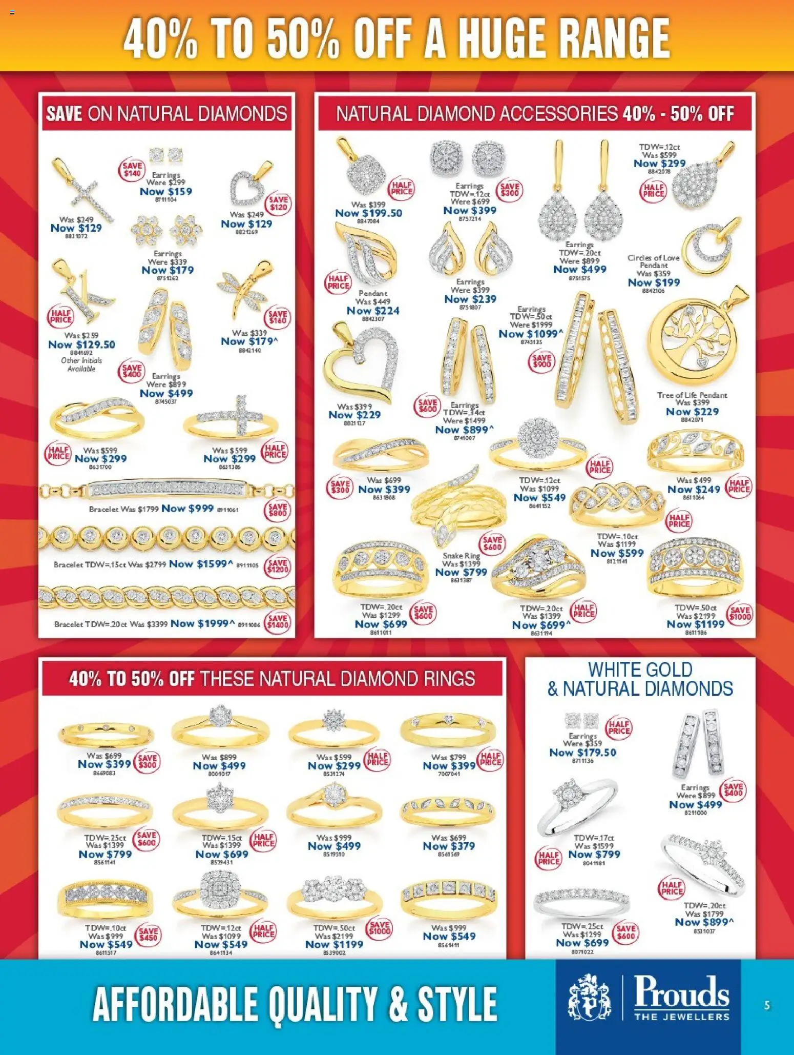 Prouds The Jewellers catalogue - valid from 03.01.2026 | Page: 5 | Products: Diamond, Earrings, Pendant, Accessories