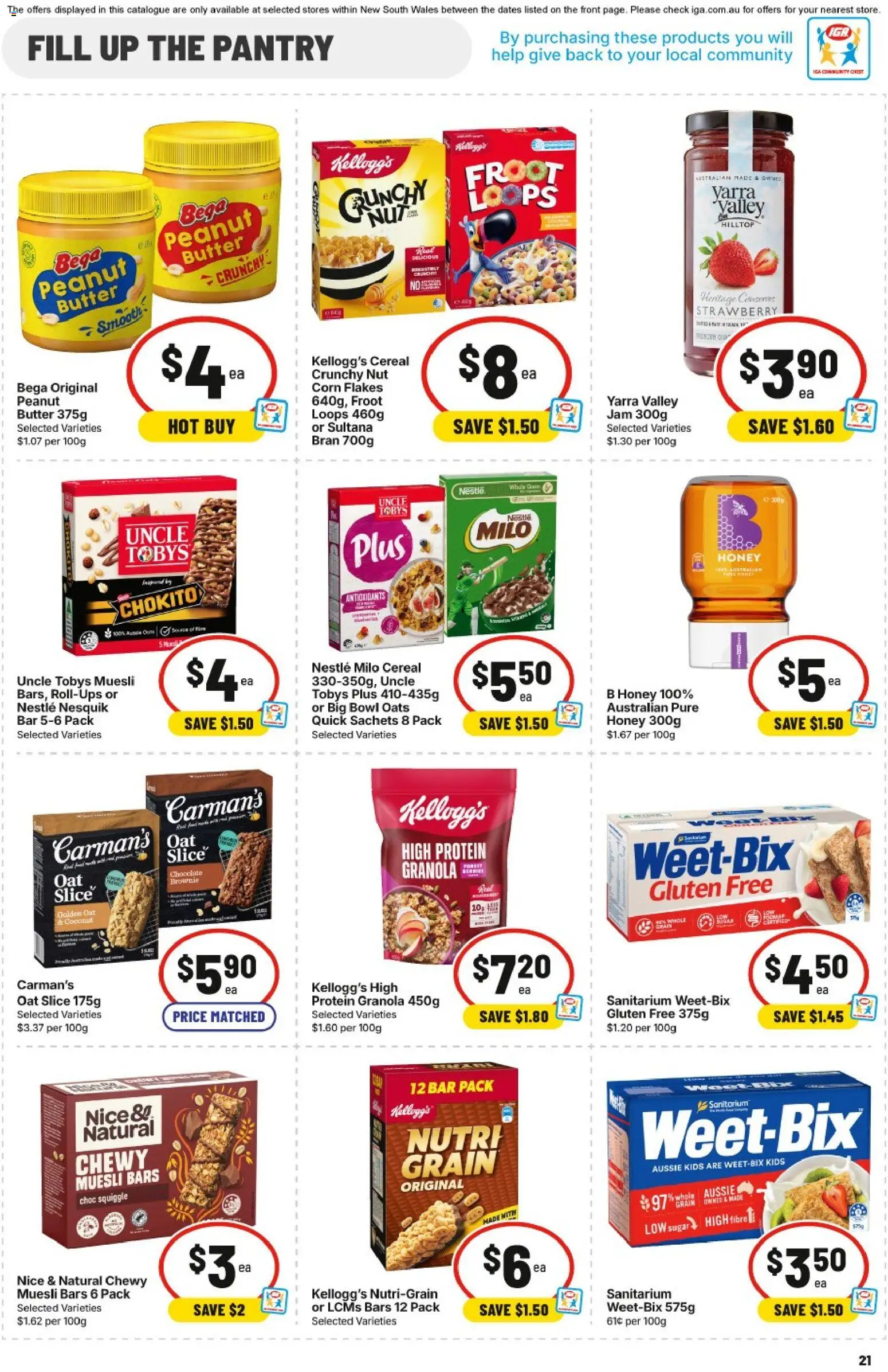IGA catalogue - valid from 11.03.2026 | Page: 20 | Products: Butter, Chocolate, Honey, Flakes