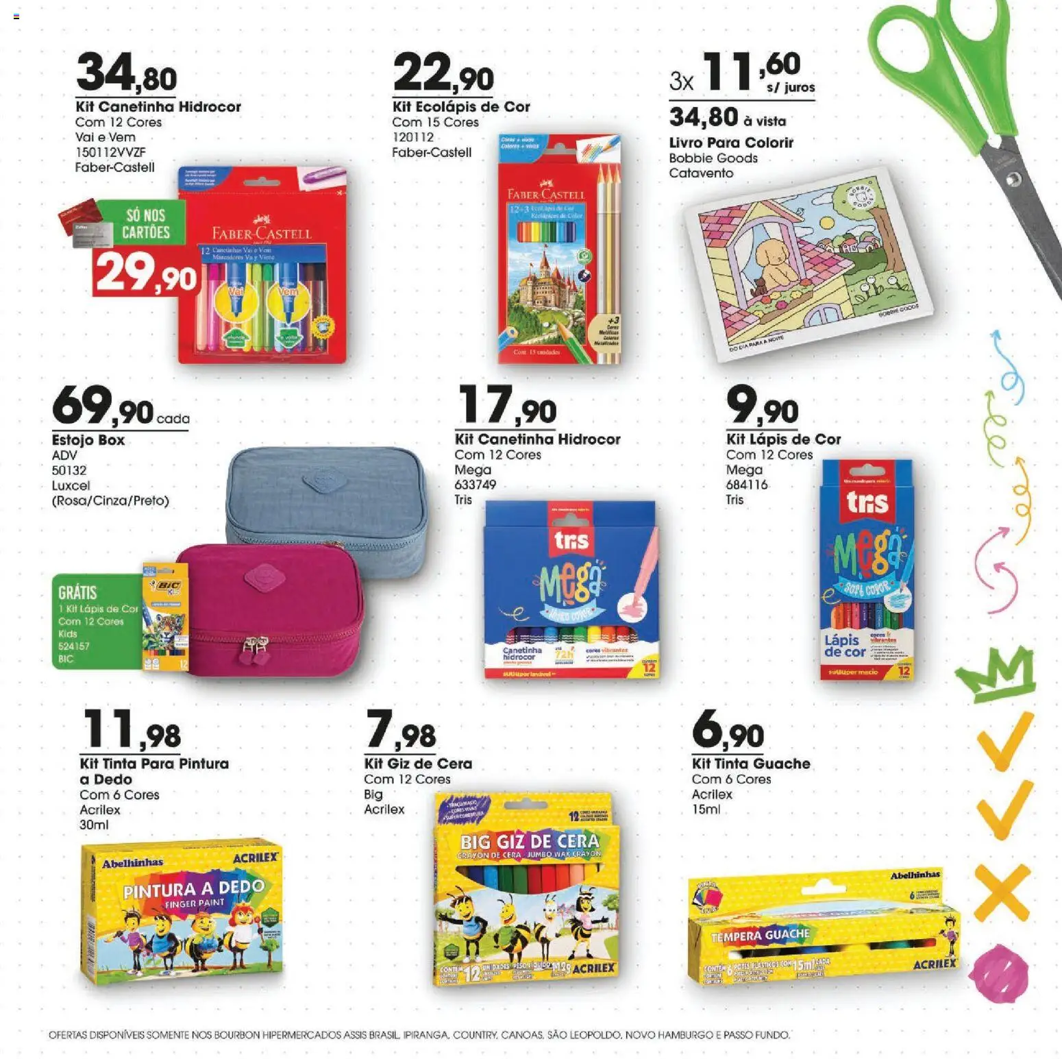 Zaffari Folheto - válido de 29.01.2026 | Página: 3 | Produtos: Lápis, Lápis de cor, Canetinha, Tinta