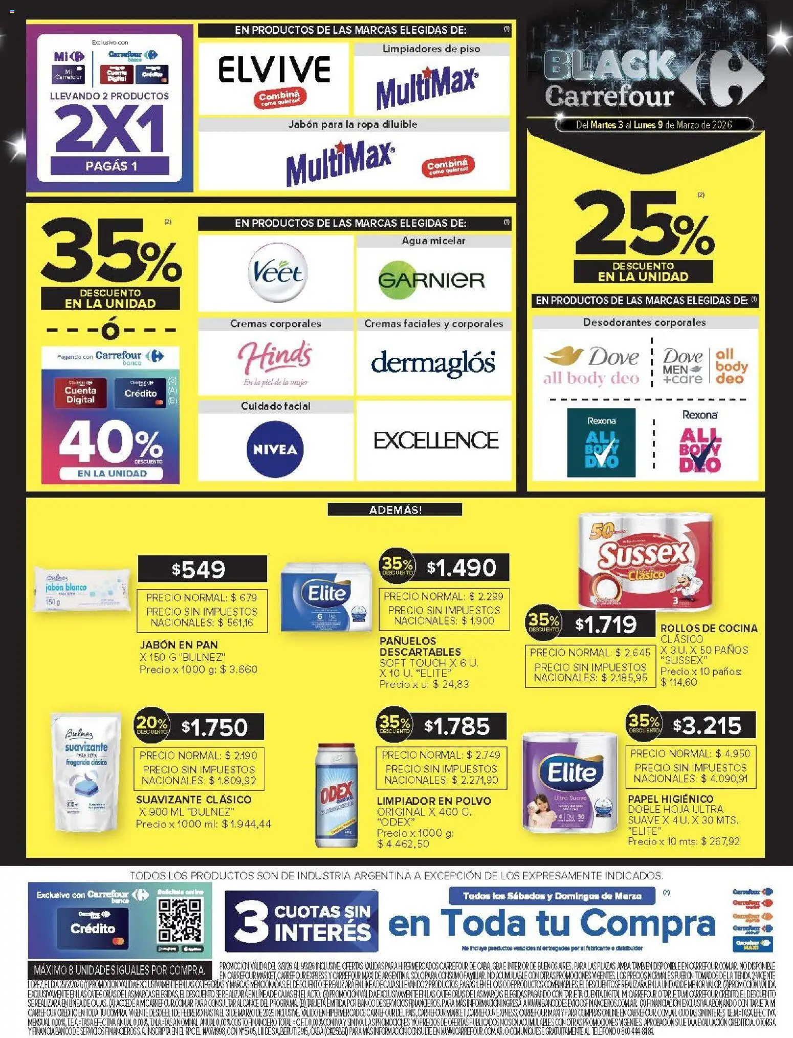 Carrefour ofertas │ válido desde el 03.03.2026 | Página: 13 | Productos: Body, Fragancia, Polvo, Agua