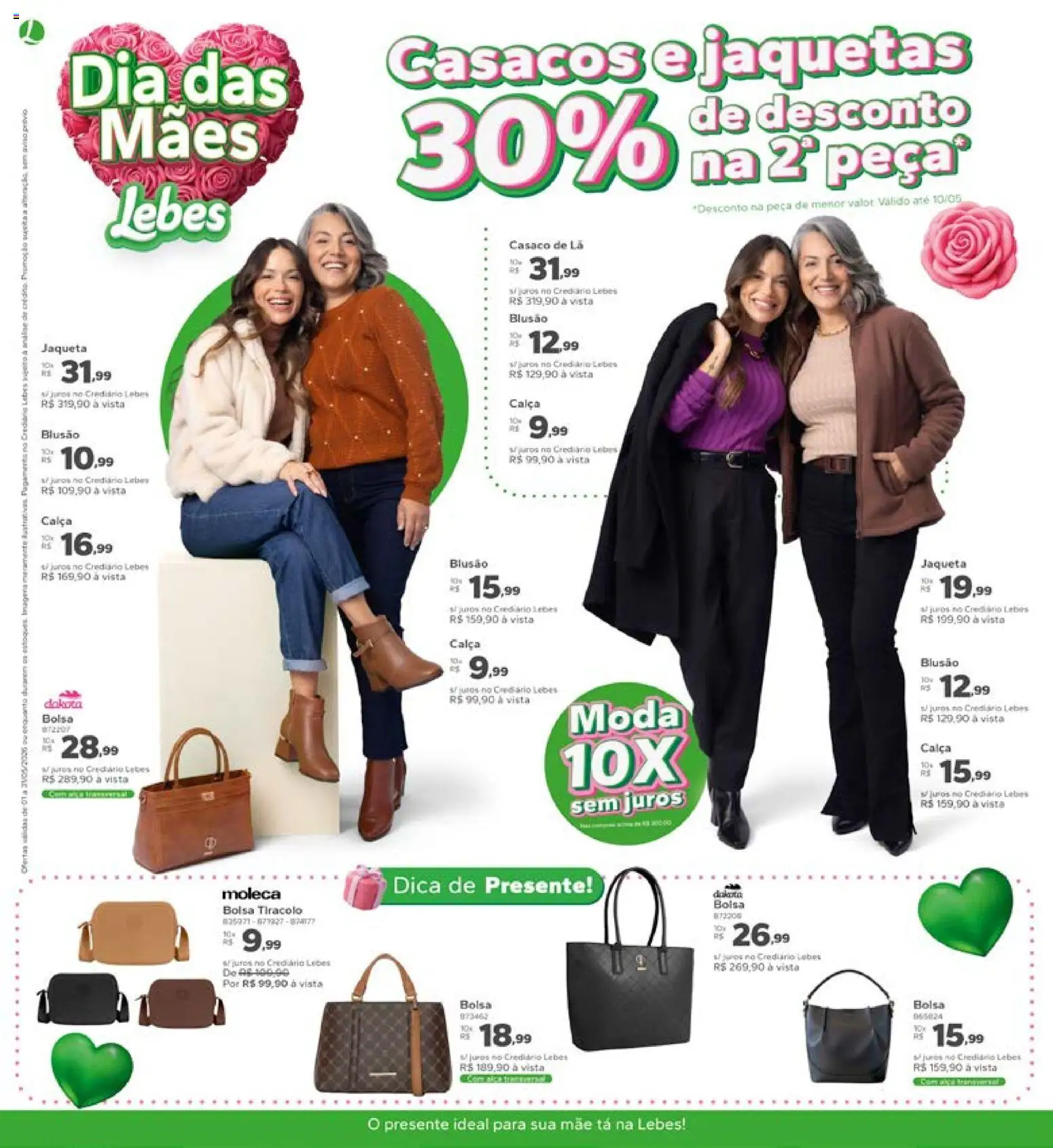 Lebes Folheto - válido de 01.05.2026 | Página: 2 | Produtos: Jaqueta, Calça, Casaco, Bolsa