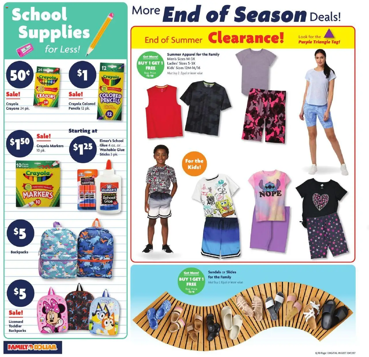 Family Dollar Weekly Ad - valid from 10.08.2025 | Page: 5 | Products: Sandals