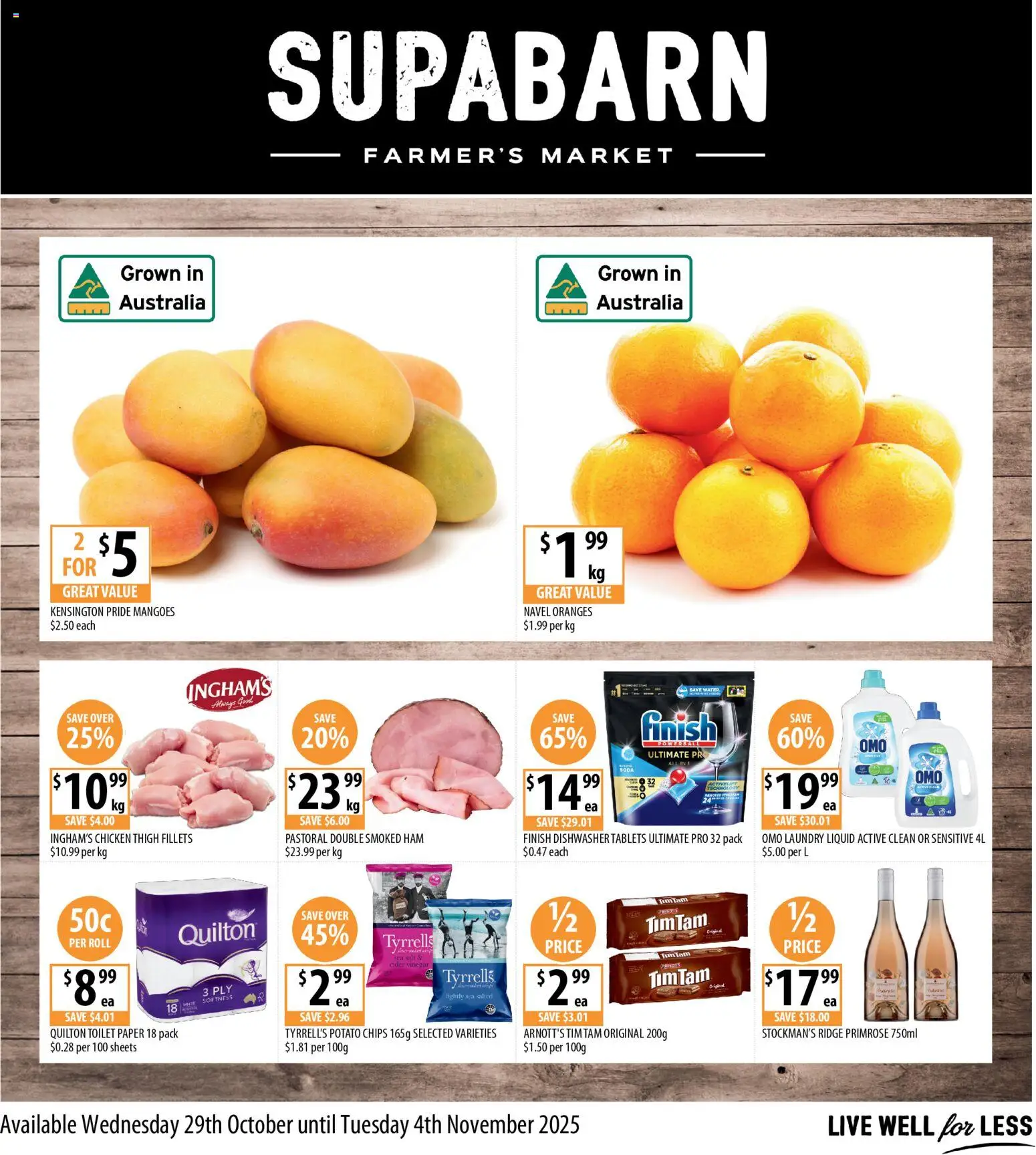 Supabarn catalogue - valid from 29.10.2025 | Page: 1 | Products: Ham, Vinegar, Dishwasher, Tablets