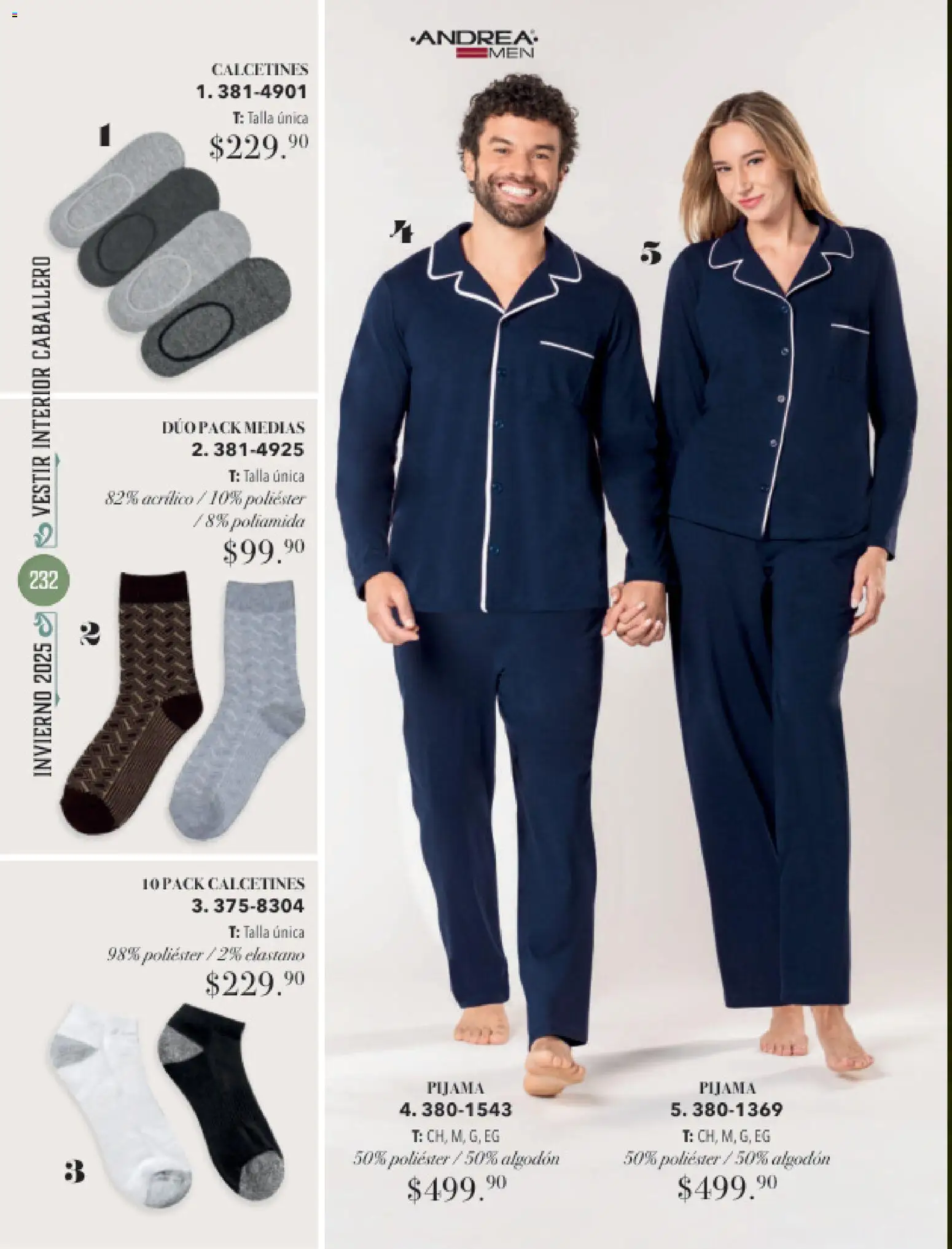 Nuevas ofertas de Andrea válidas en toda la República Mexicana desde el 26.11.2025. ¡Encuentra las mejores ofertas en Andrea catálogo Invierno! | Página: 232 | Productos: Pijama, Algodón
