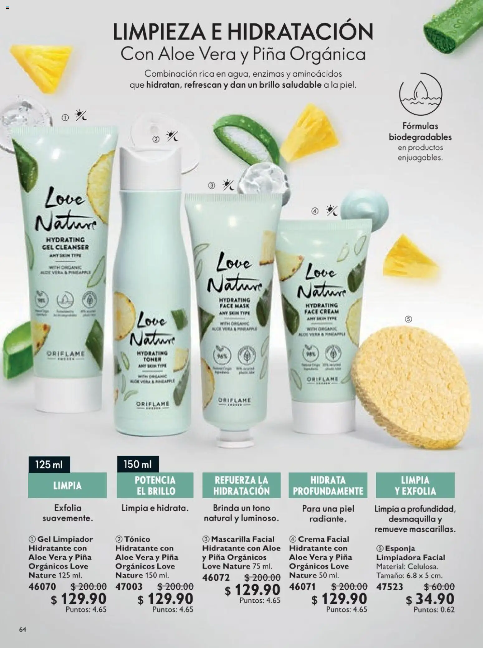 Nuevas ofertas de Oriflame válidas en toda la República Mexicana desde el 18.04.2026. ¡Encuentra las mejores ofertas en Oriflame campaña 6 2026! | Página: 64 | Productos: Crema, Brillo, Piña, Mascarilla