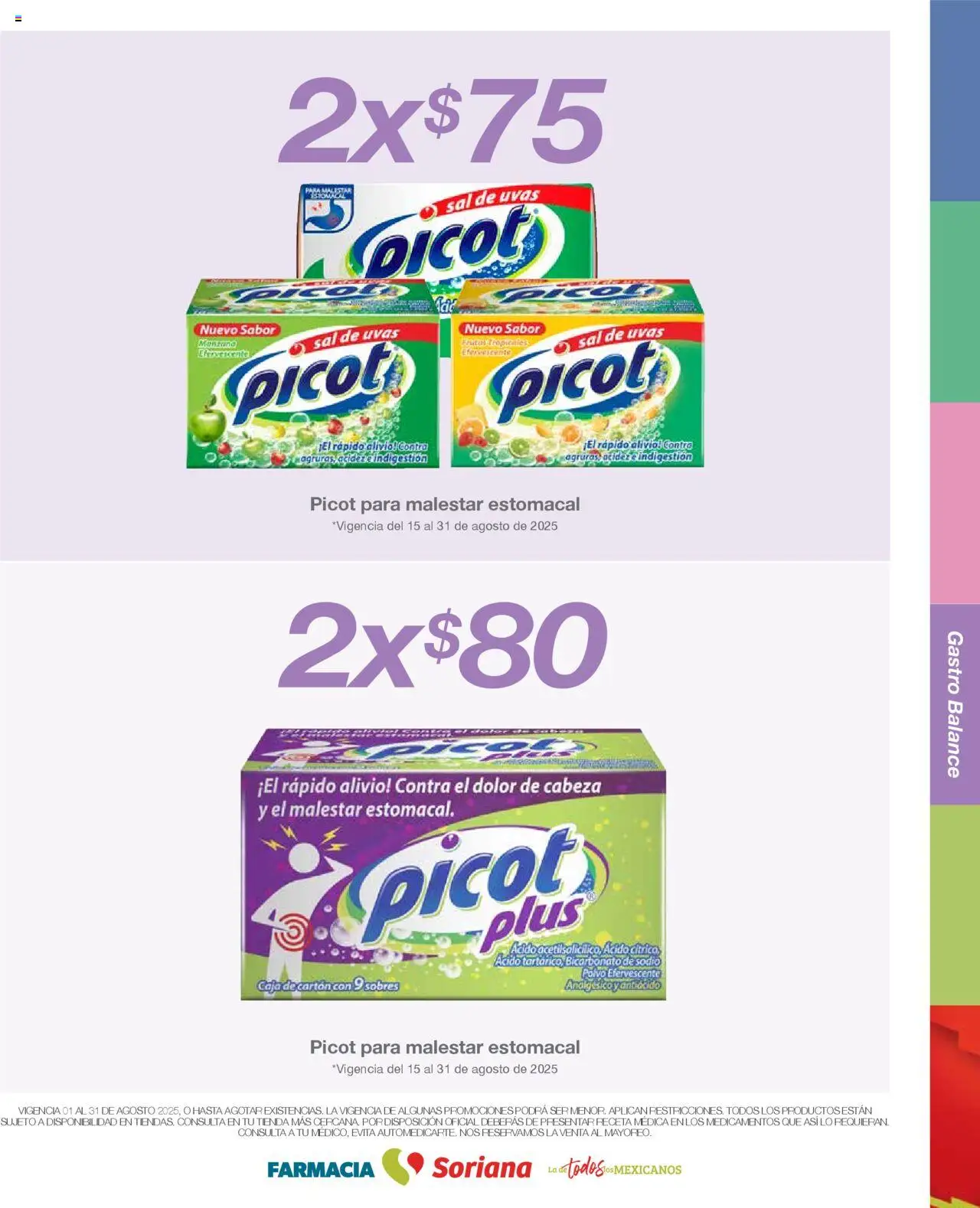 Nuevas ofertas de Soriana válidas en toda la República Mexicana desde el 01.08.2025. ¡Encuentra las mejores ofertas en Soriana - Folleto Farmacia Súper Nacional! | Página: 17 | Productos: Sal, Analgésico, Caja, Polvo