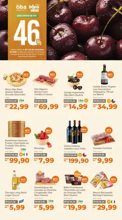 Oba Hortifruti - Ofertas da semana - Pré-Visualização do folheto da loja Oba Hortifruti, válido de 07.11.2025 | Página: 1 | Produtos: Leite, Chocolate, Pizza, Vinho