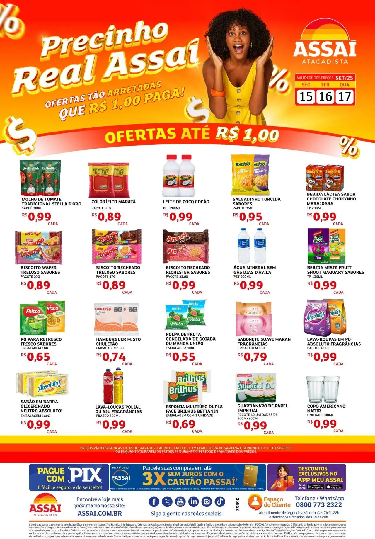 Assaí Atacadista Folheto - válido de 15.09.2025 | Página: 1 | Produtos: Coco, Leite, Amêndoas, Leite de coco
