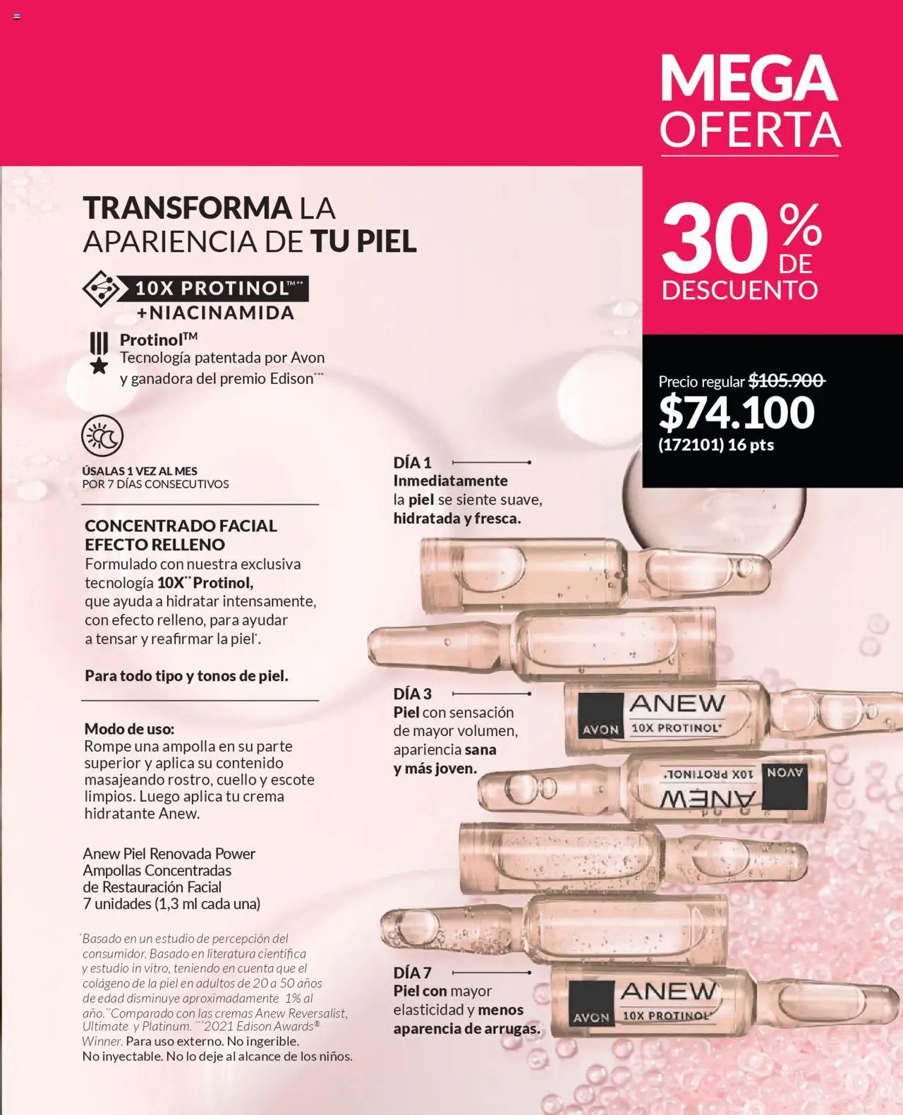 Avon revista - valida desde el 12.09.2025 | Página: 100 | Productos: Crema, Ampolla, Cuello
