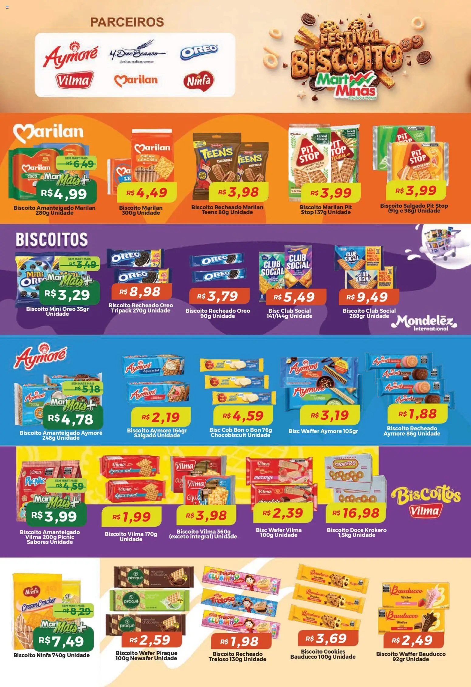 Mart Minas Folheto - válido de 09.04.2026 | Página: 5 | Produtos: Biscoitos, Sal, Cream cracker, Biscoito recheado