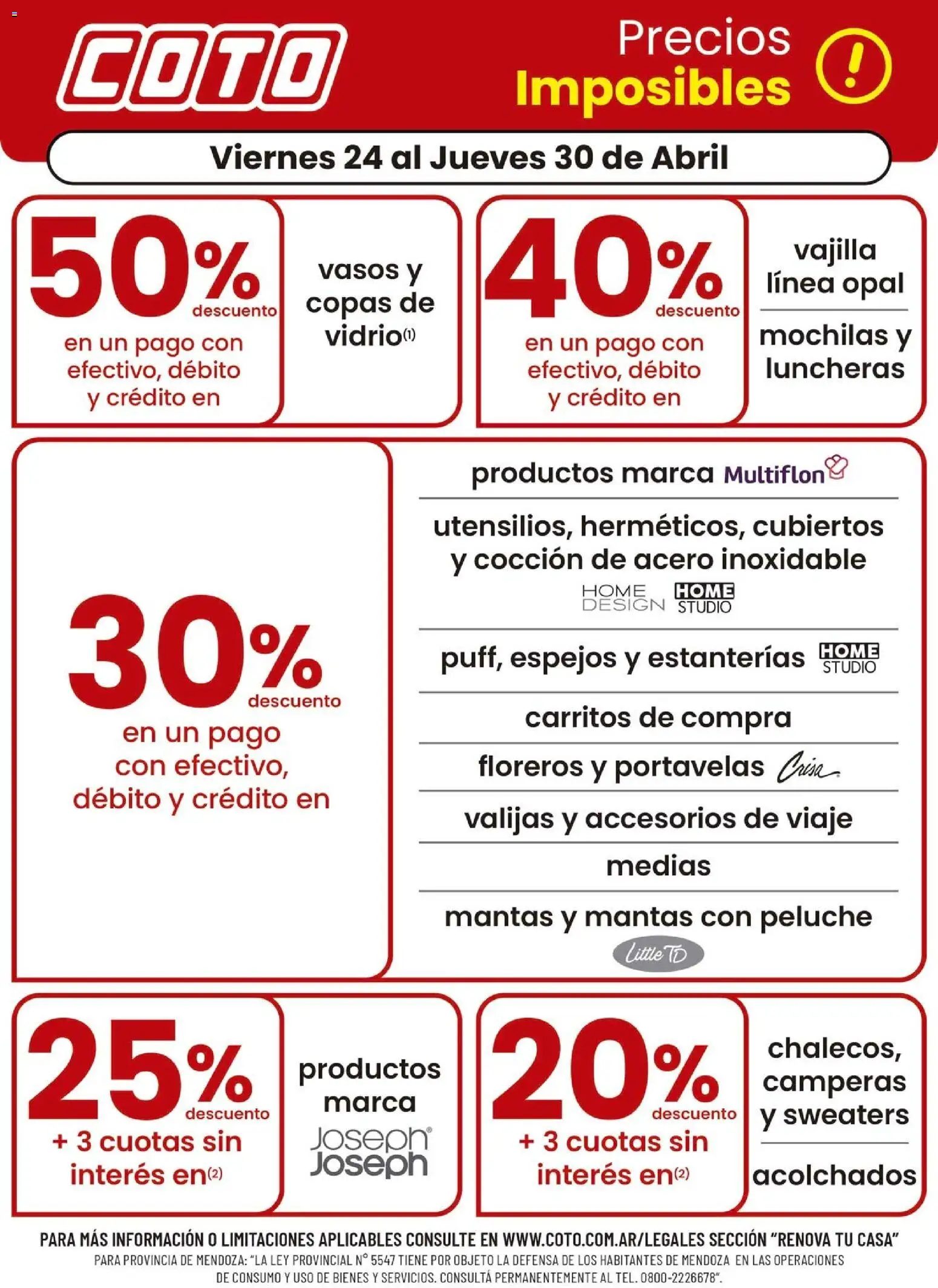 Coto - Renova │ válido desde el 24.04.2026 | Página: 1 | Productos: Medias, Vasos