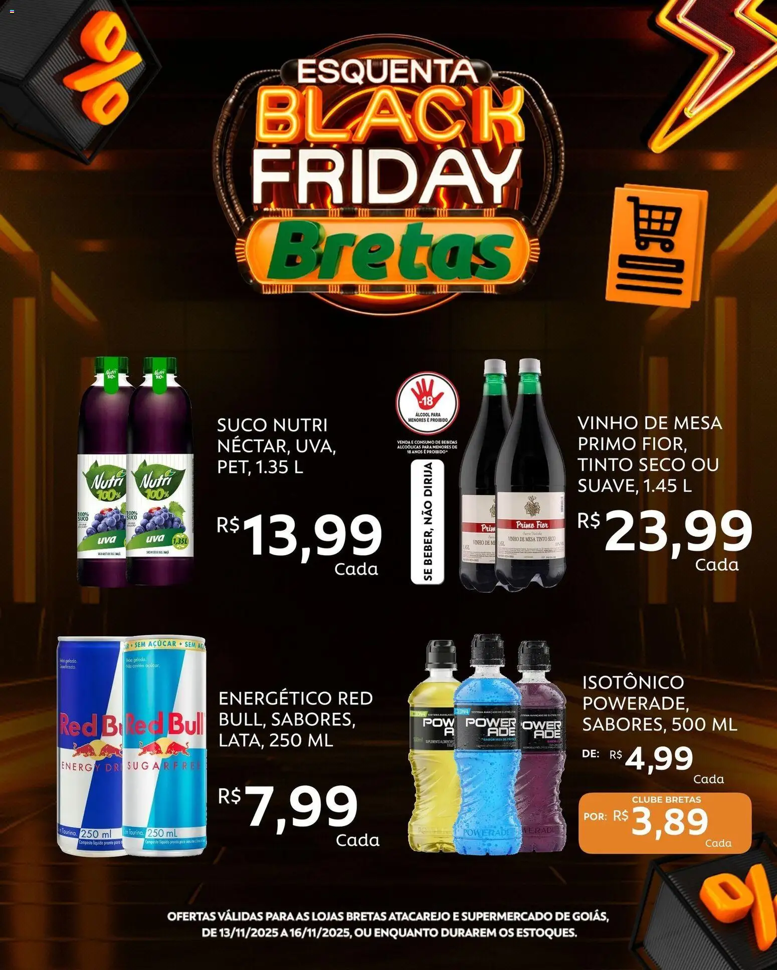 Bretas Folheto - válido de 13.11.2025 | Página: 5 | Produtos: Energético, Mesa, Vinho, Isotônico