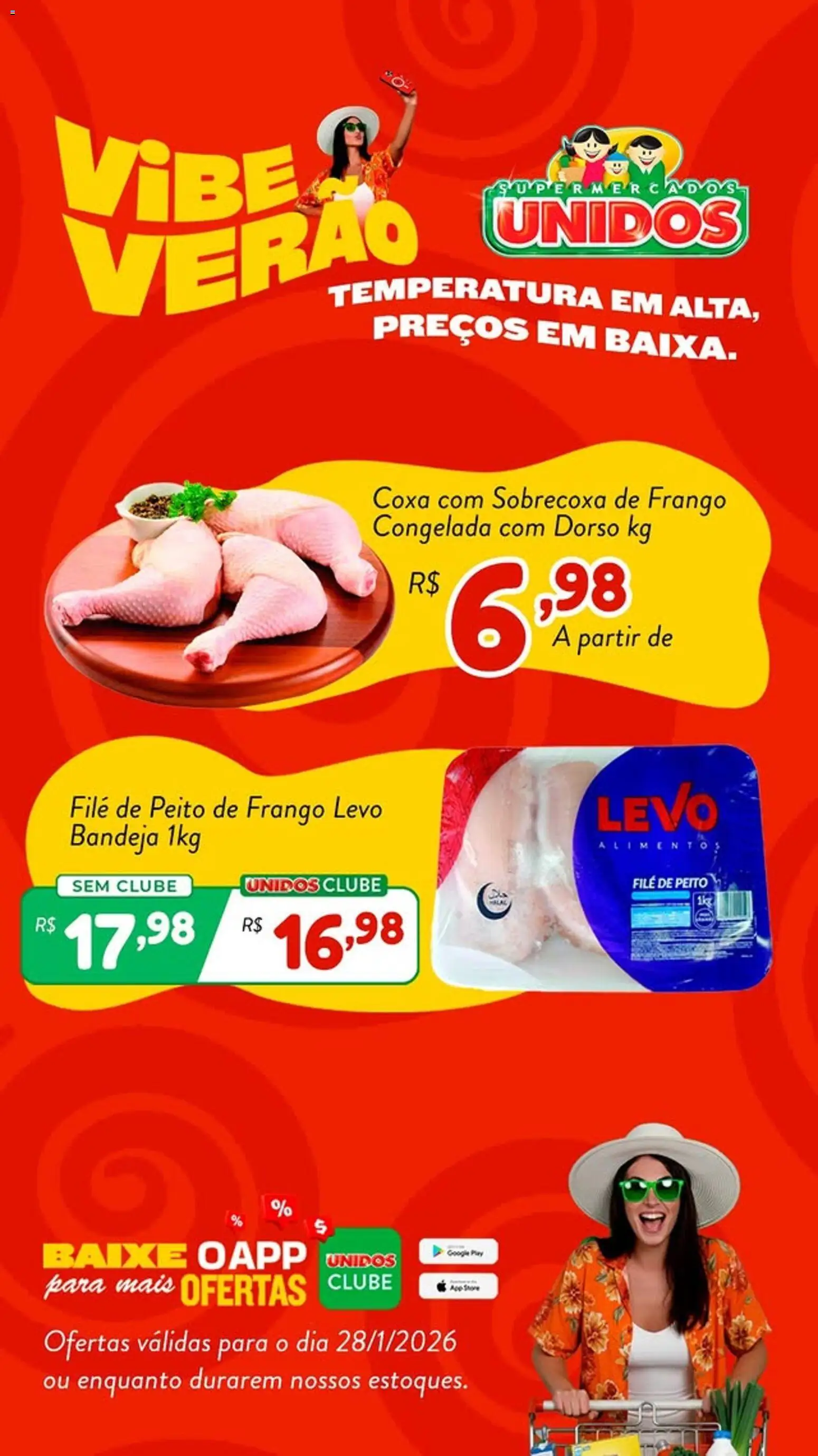 Supermercados Unidos Folheto - válido de 28.01.2026 | Página: 2 | Produtos: Bandeja, Frango, Peito de frango