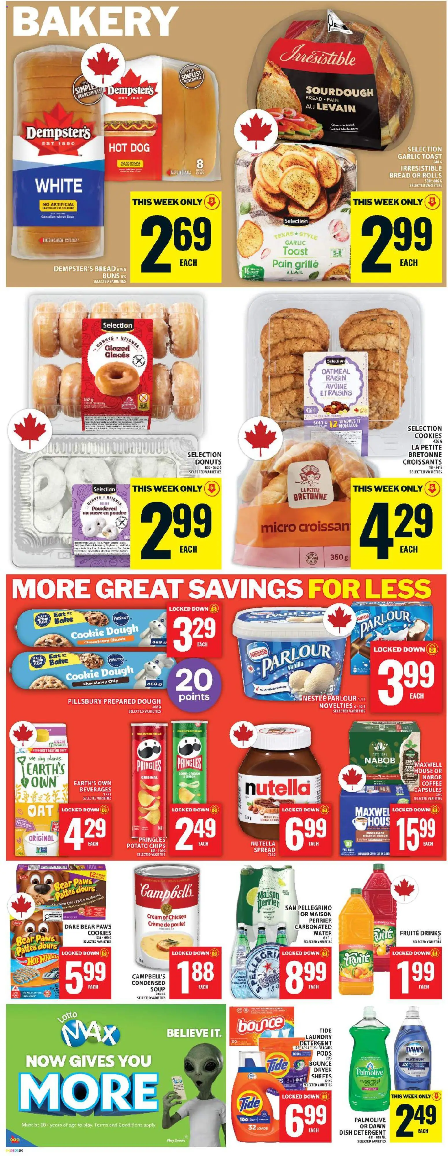 Food Basics flyer valid from 16.04.2026 | Page: 8 | Products: Bakery, Detergent, Bread, Coffee